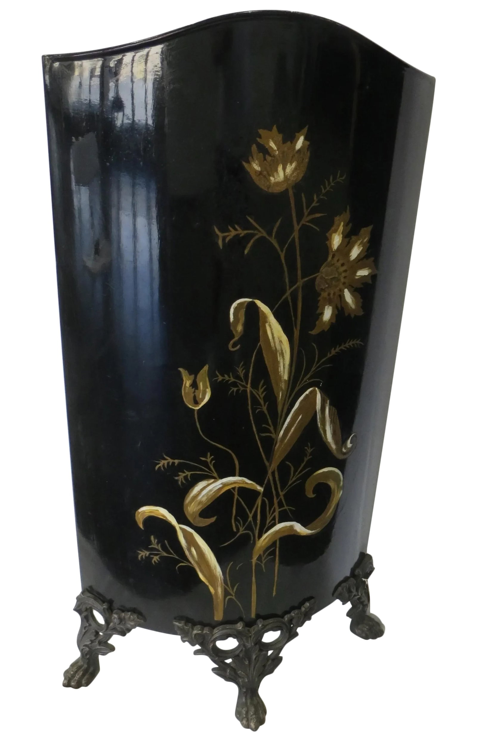 Antique Victorian Painted Metal Fireplace Screen (1 of 6)