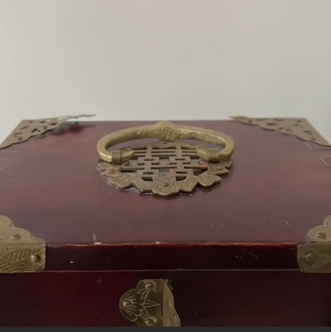 Vintage Chinese Rosewood Jewelry Box - 12