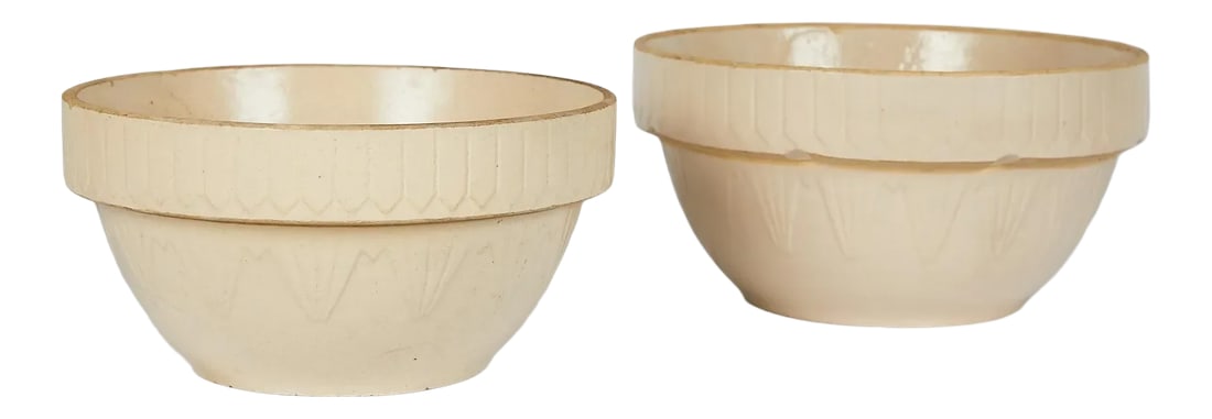 American Art Deco Earthenware Mixing Bowl Set (1 of 13)