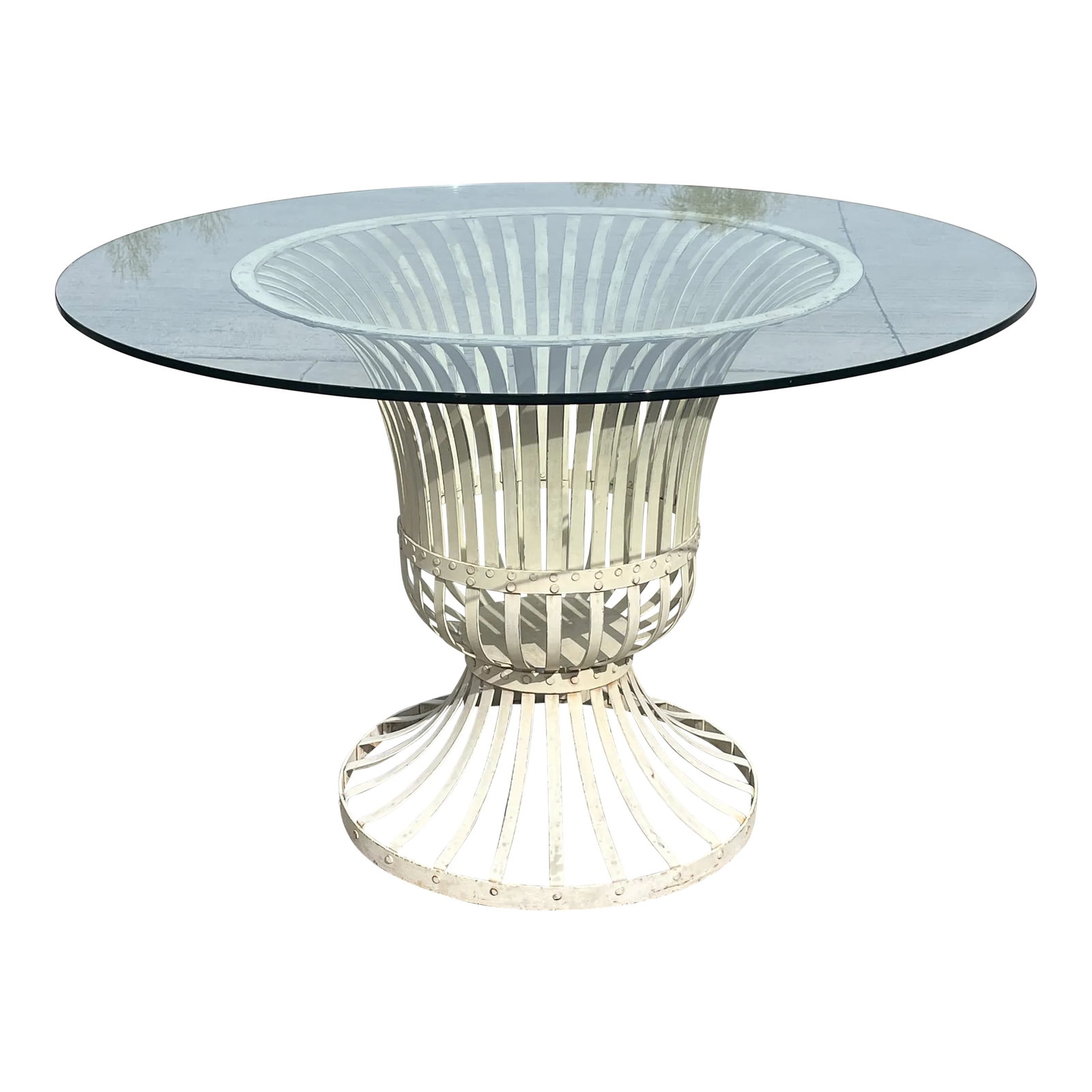 1930's Caged Wrought Iron Urn Dining Table (1 of 7)
