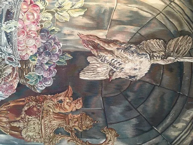 Antique Handmade French Tapestry - 7
