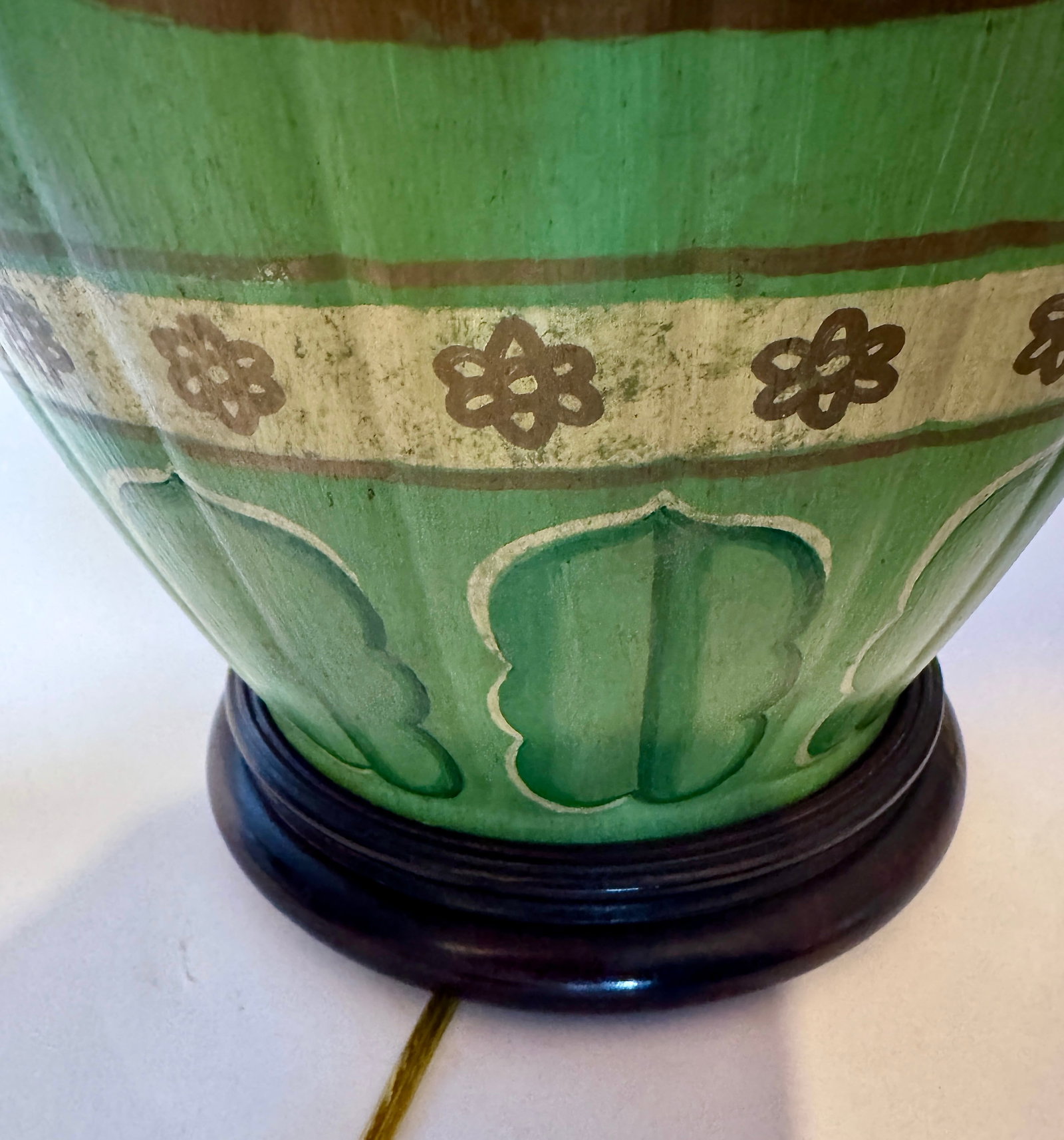Ceramic Table Lamp, Pleated Silk Shade - 11