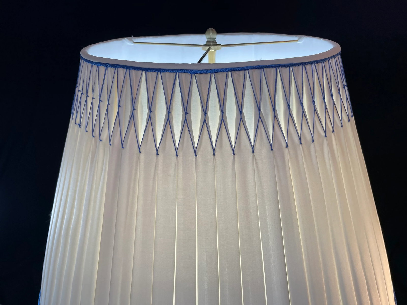 Ceramic Table Lamp, Pleated Silk Shade - 7