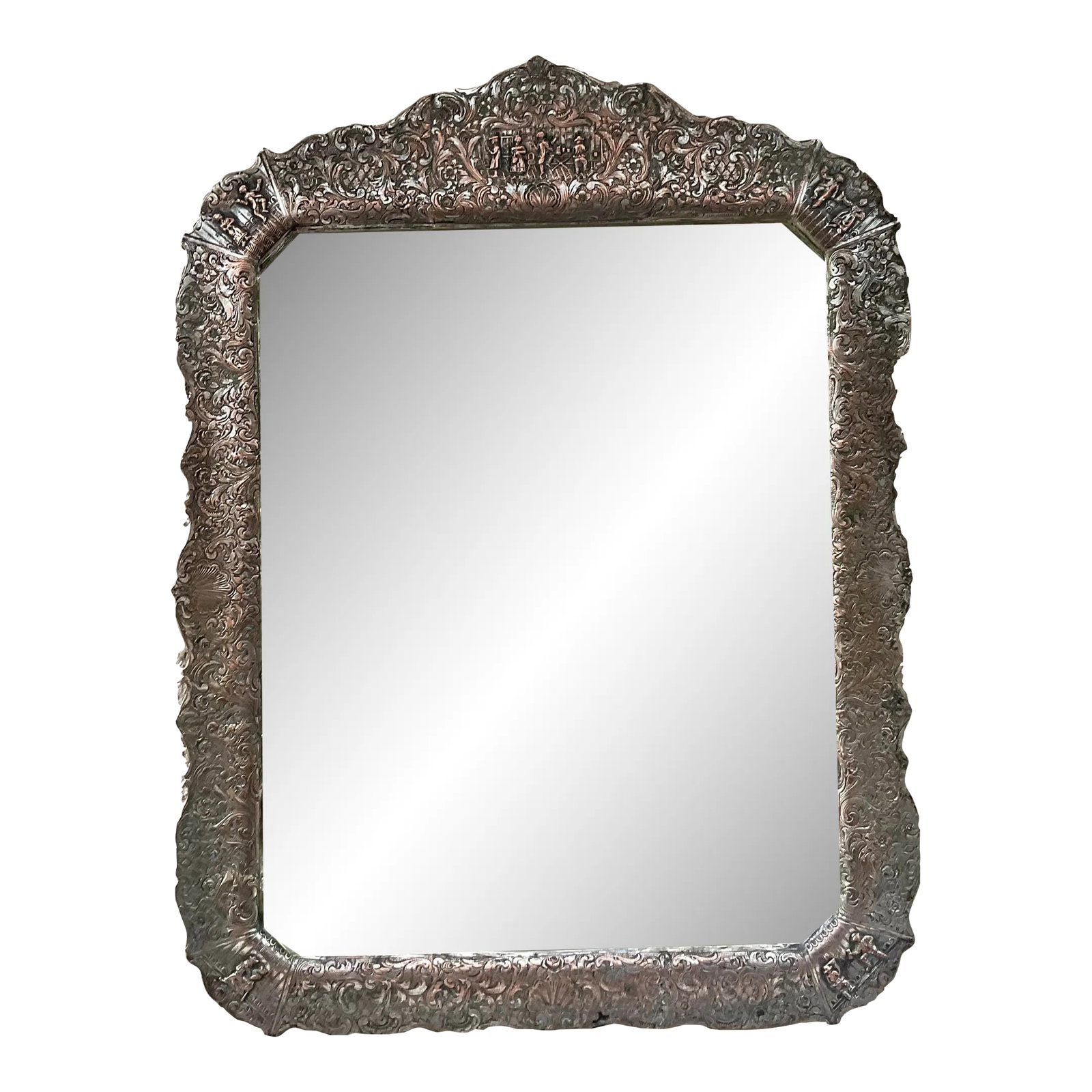 Antique Silver Plated Mirror (1 of 13)
