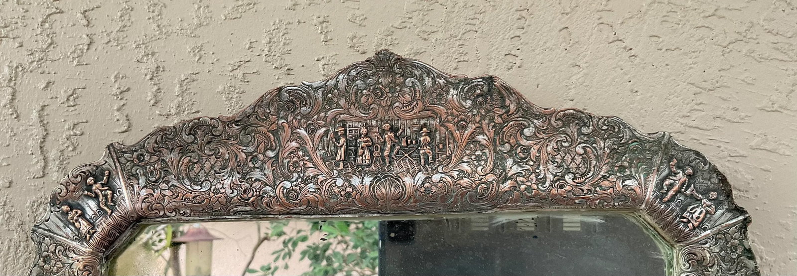 Antique Silver Plated Mirror - 3
