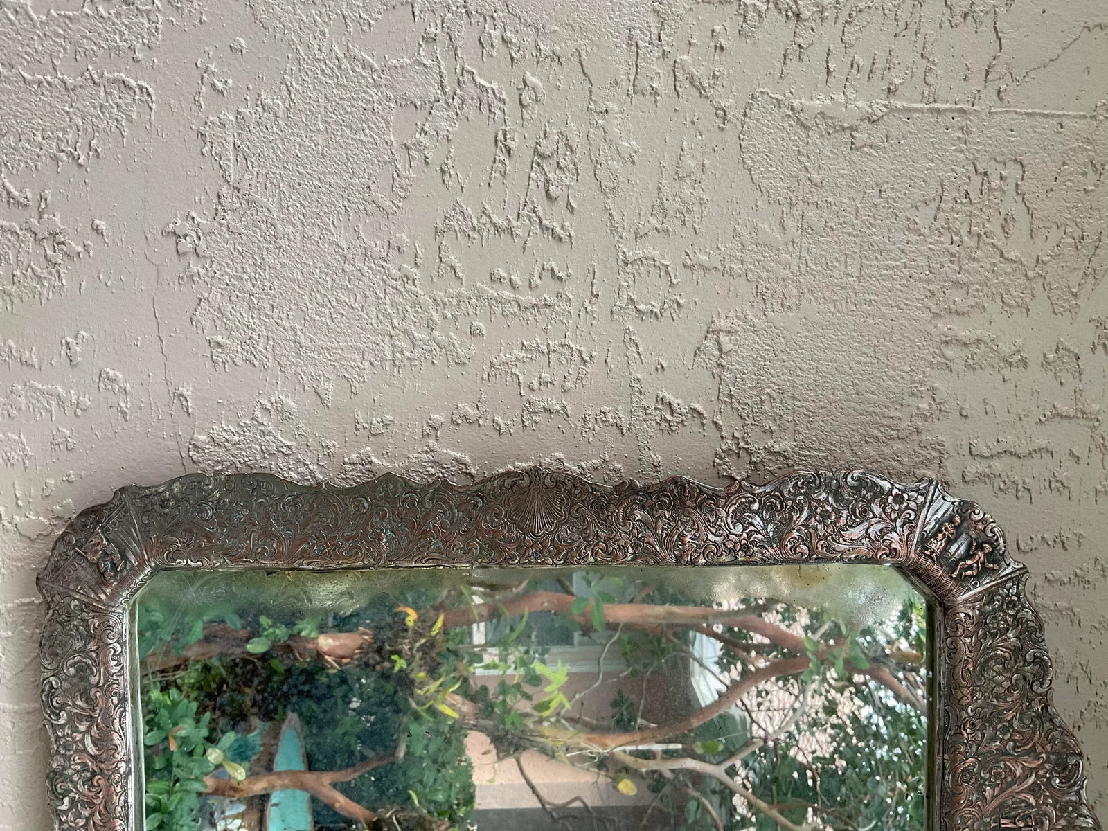 Antique Silver Plated Mirror - 6