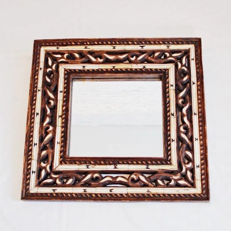Moroccan Bone Inlaid Mirror - 2