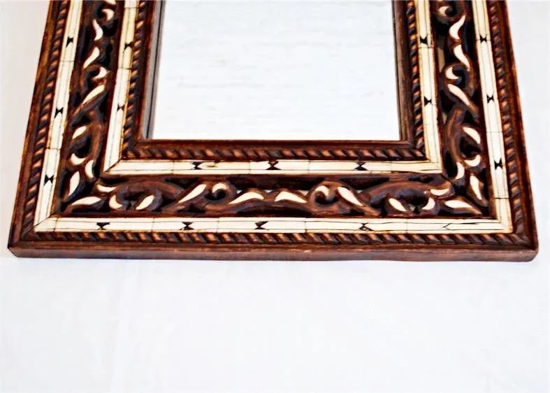 Moroccan Bone Inlaid Mirror - 3