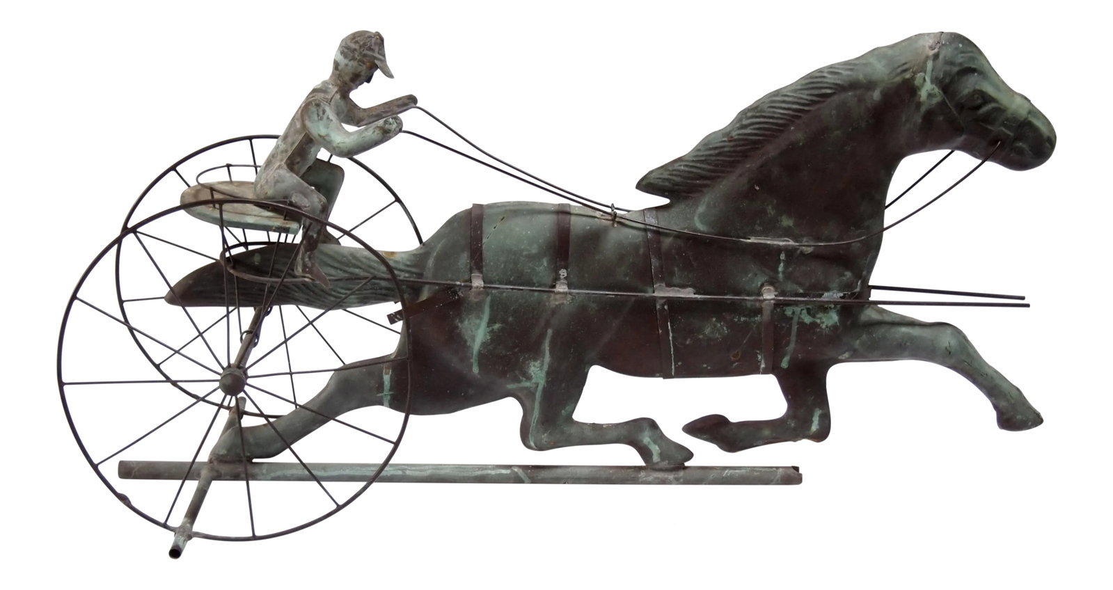 Sulky, Horse & Jockey Copper Weathervane (1 of 5)