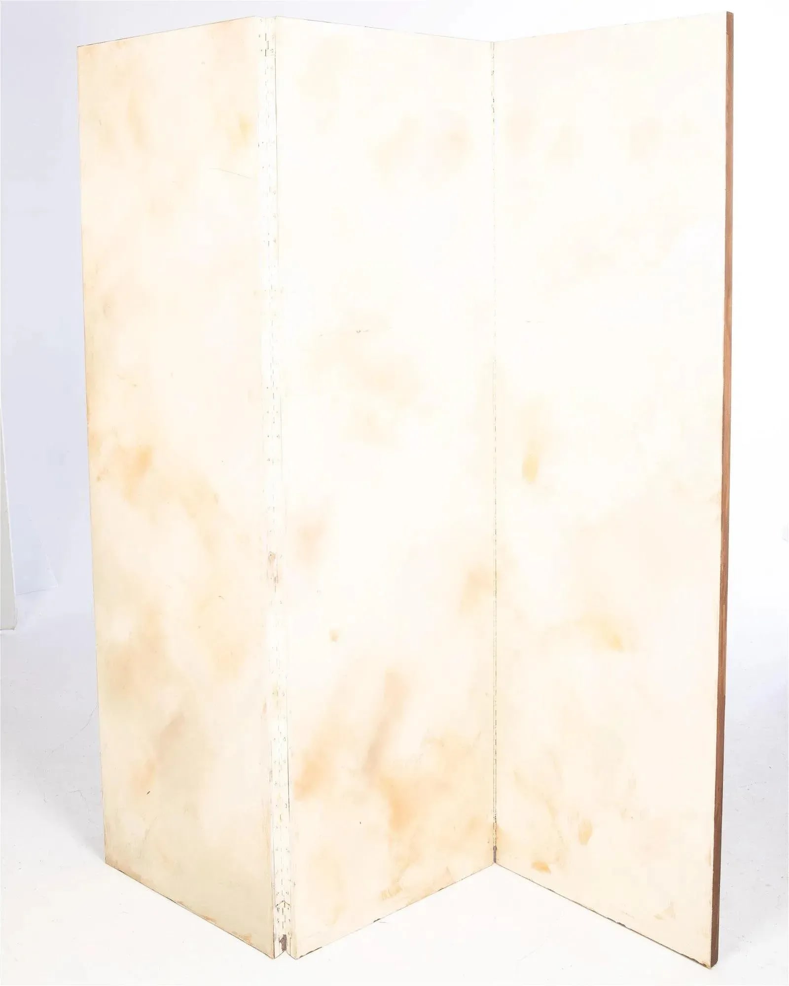 Kipling Collins Neoclassical Decorative Monochrome Three Panel Hand Painted Screen - 7