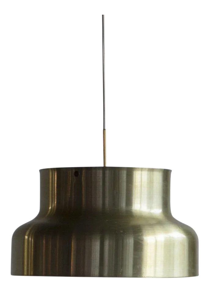 Brass Bumling Pendant Lamp: Circa: Sweden 1960's Brass Pendant Light is the perfect metallic accent for any dining room or living space. Please contact our team with any questions prior to purchase. We are happy to help!