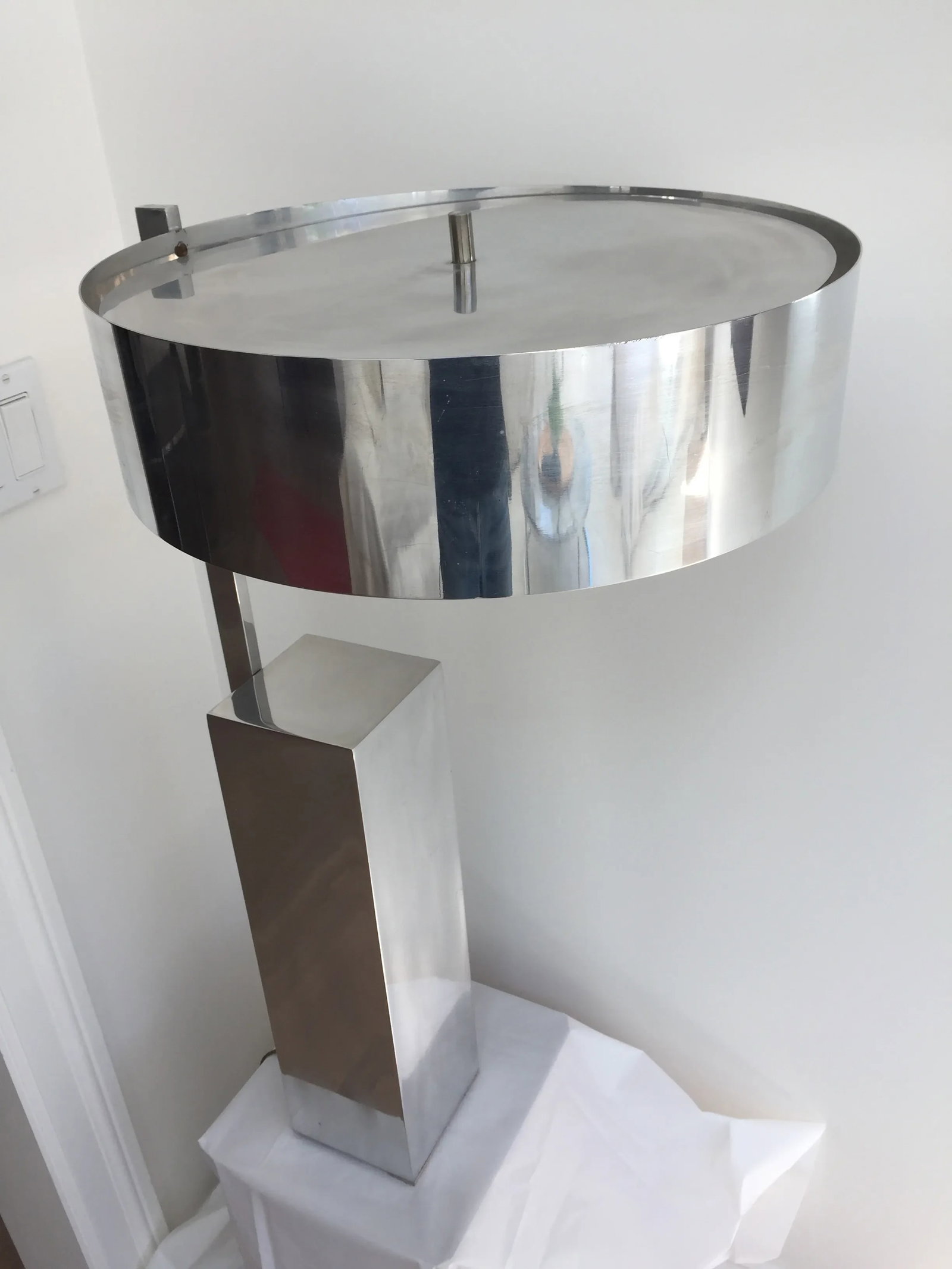 Architectural Modern Chrome Table Lamp - 10