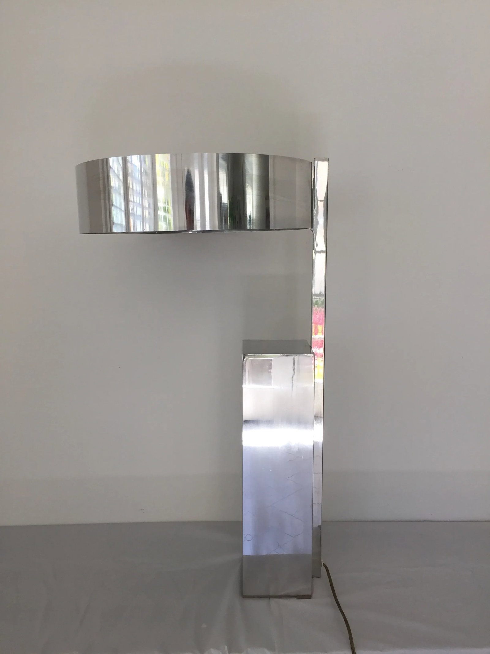 Architectural Modern Chrome Table Lamp - 2