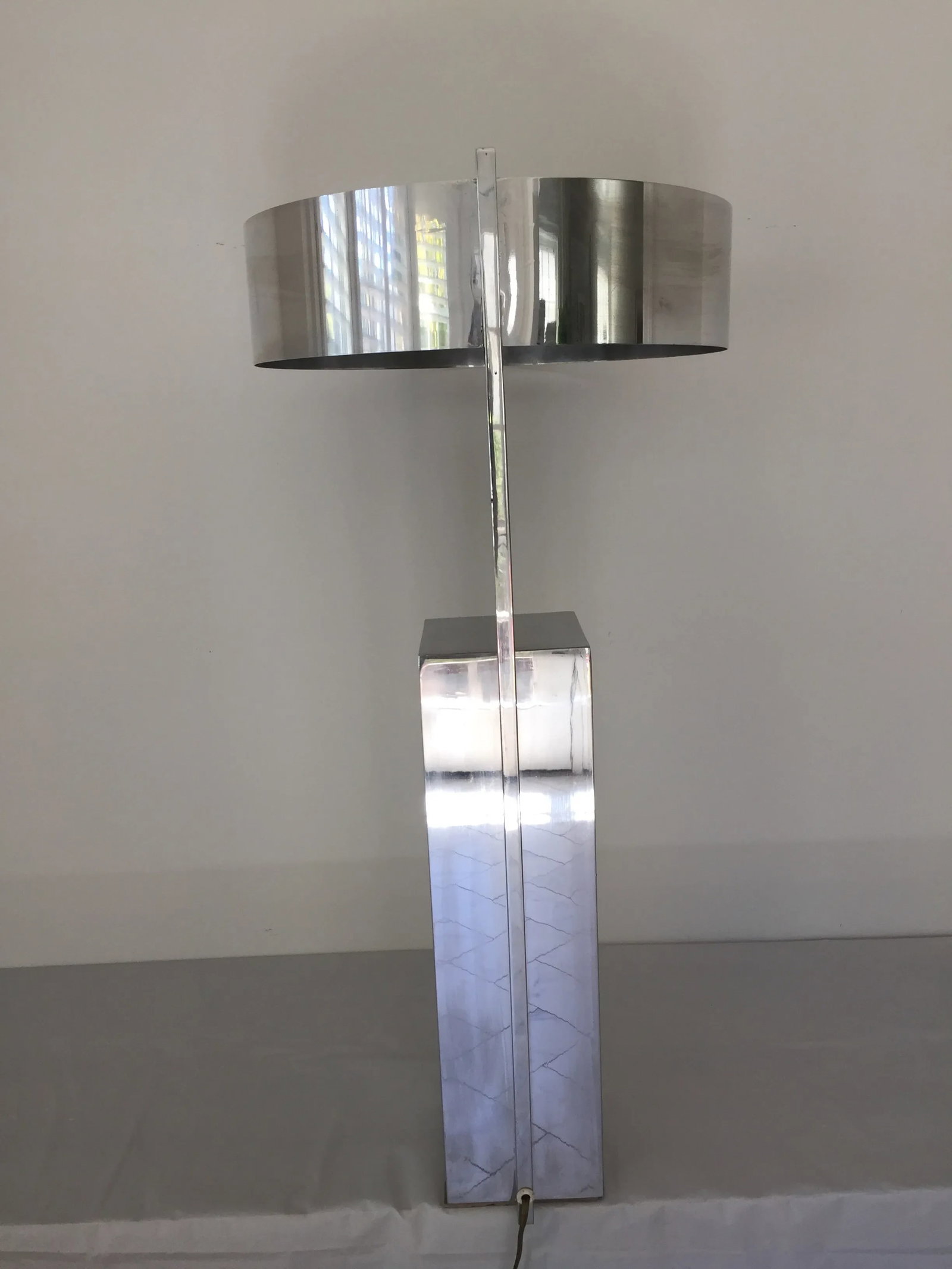 Architectural Modern Chrome Table Lamp - 5