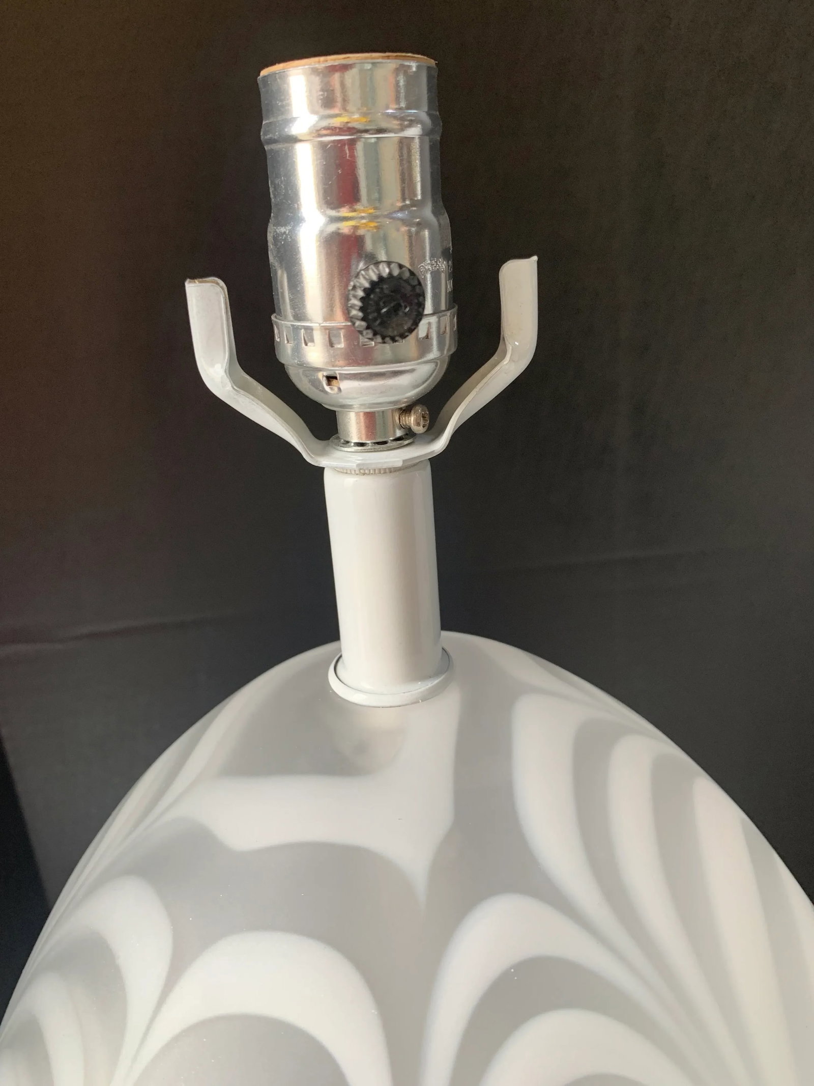 1970s White Murano Table Lamps - a Pair - 4