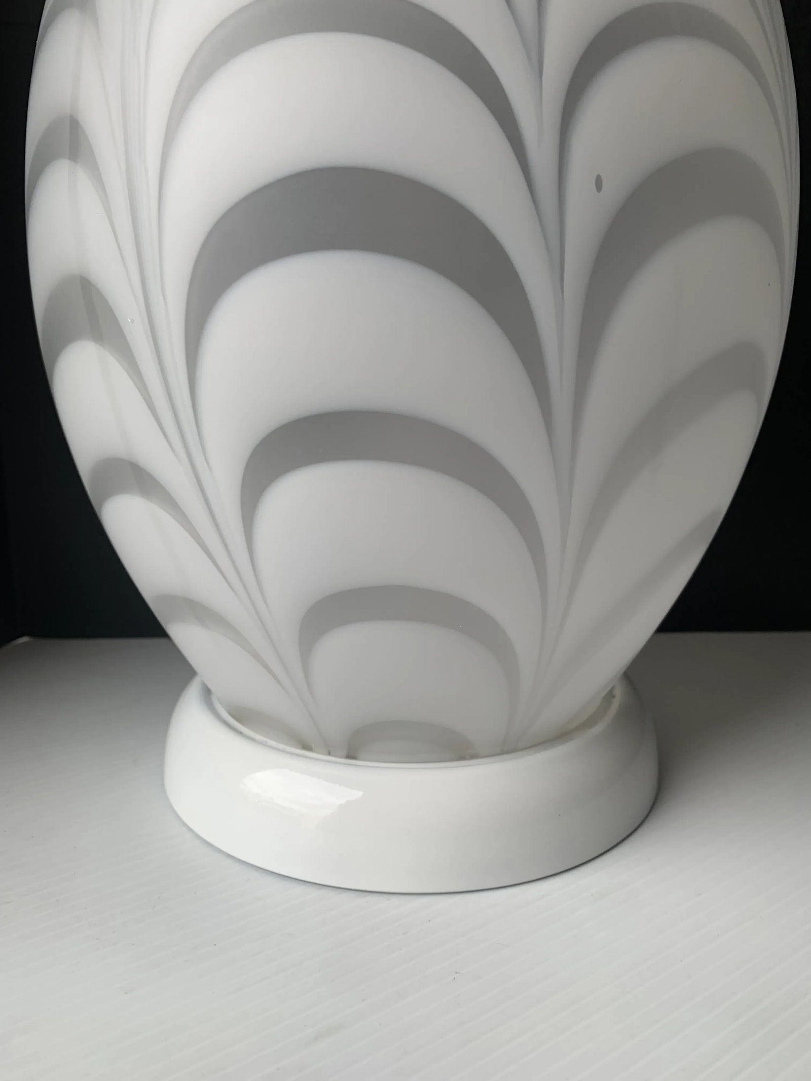 1970s White Murano Table Lamps - a Pair - 6