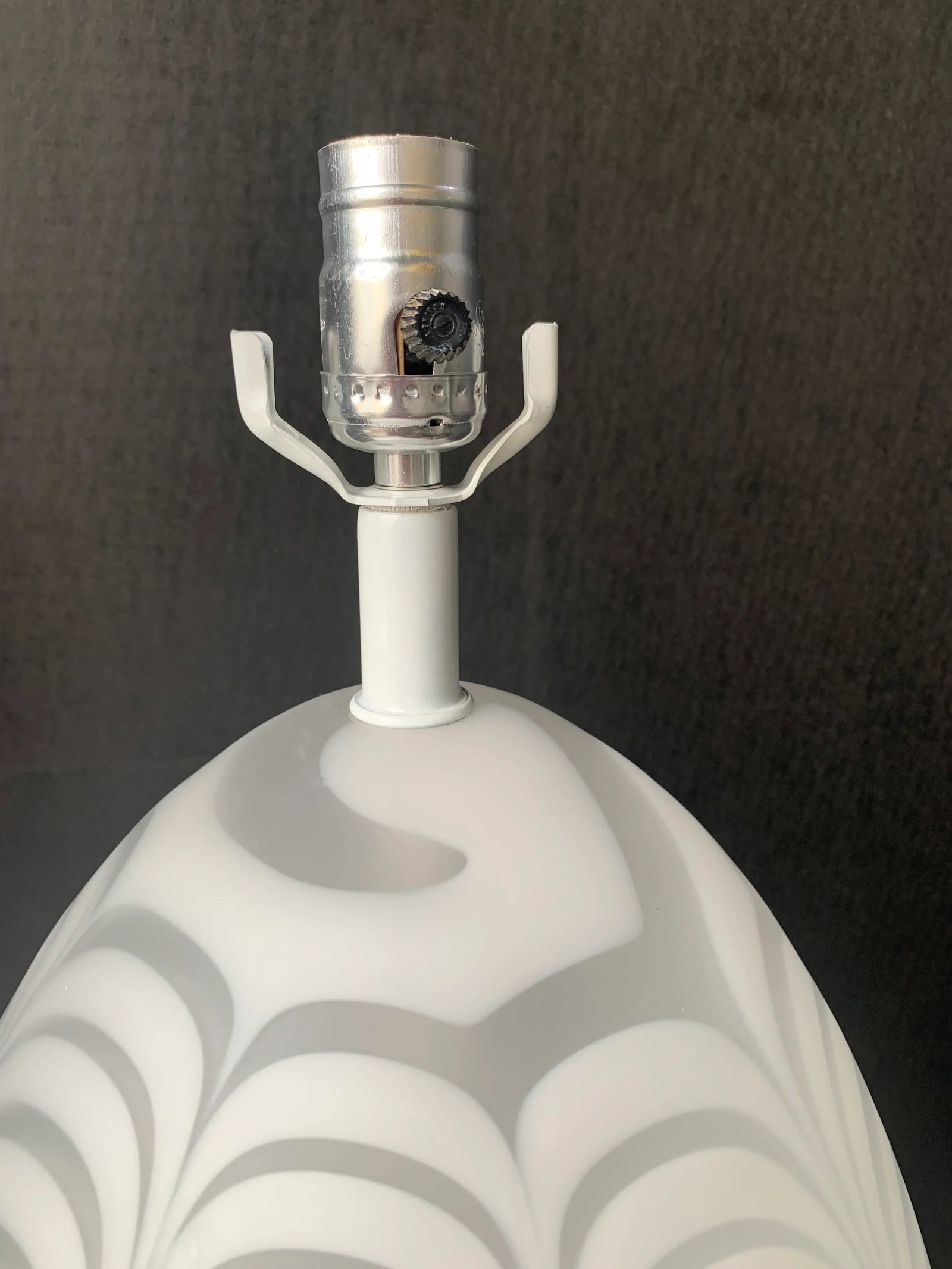 1970s White Murano Table Lamps - a Pair - 8