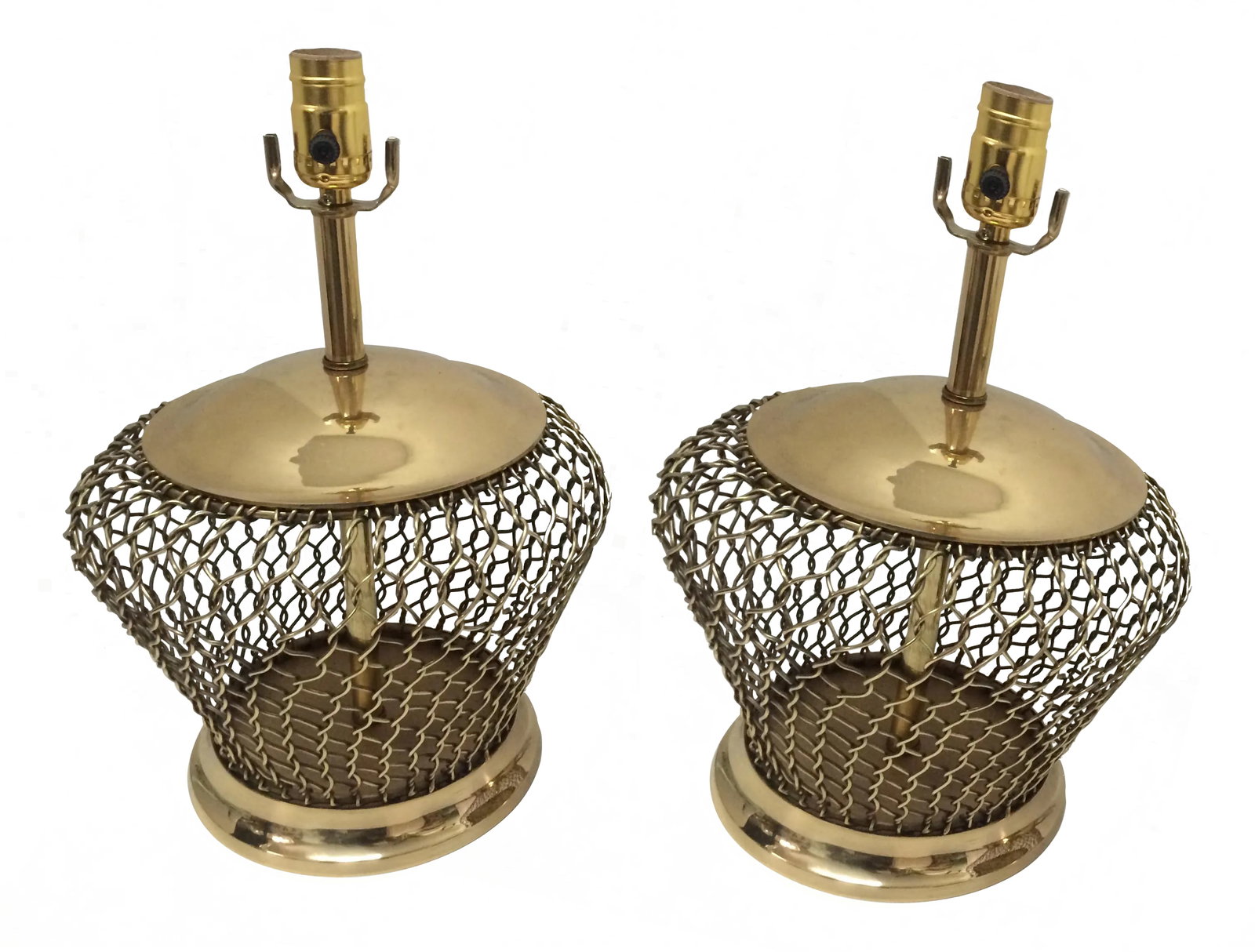 Brass Wired Table Lamps - A Pair: These brass table lamps are in perfect condition. They have been polished and lacquered. ($975 for the pair). Condition: Alterations: Restored Imperfections: Some Imperfections Condition Notes: