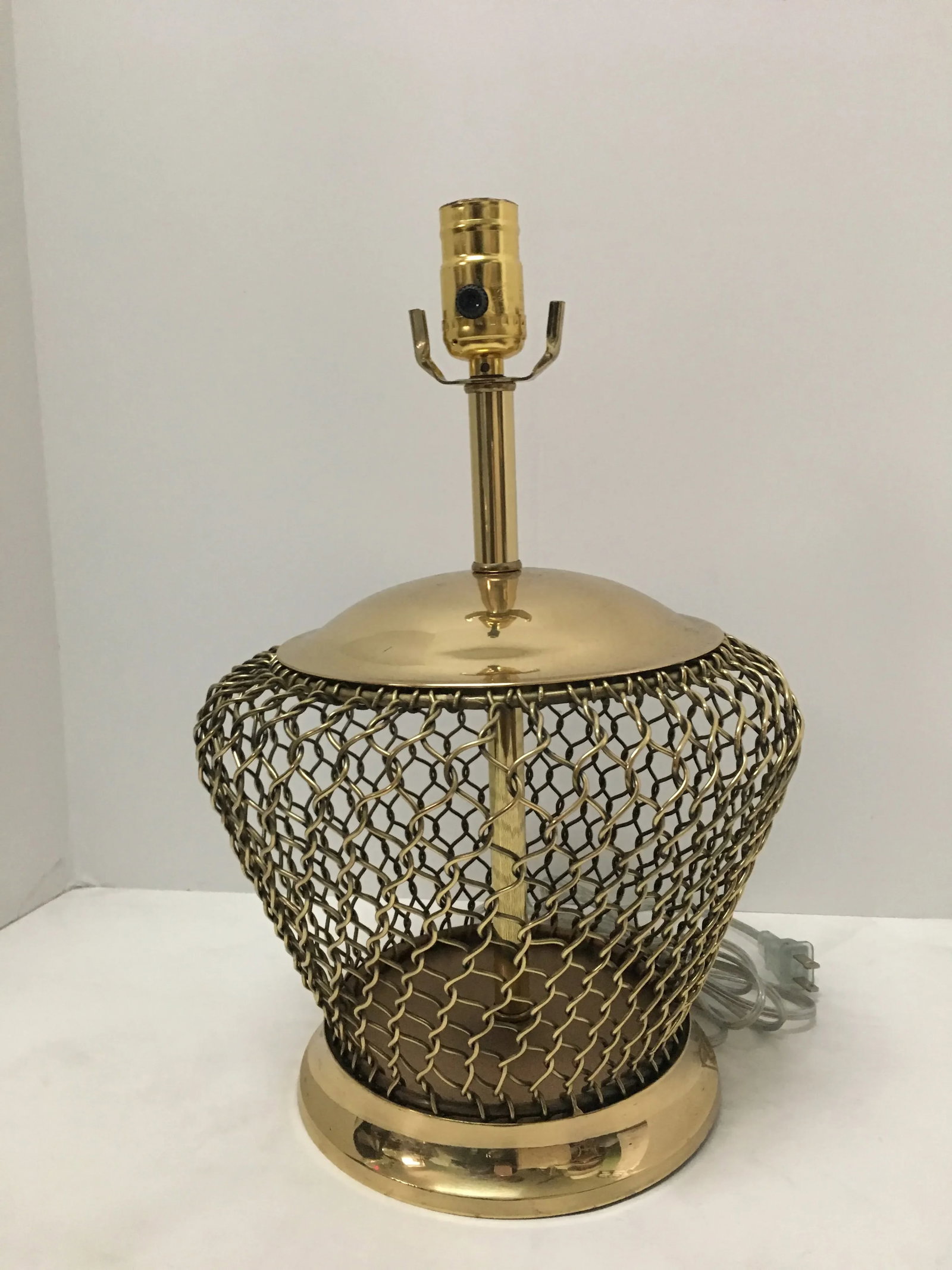 Brass Wired Table Lamps - A Pair - 3