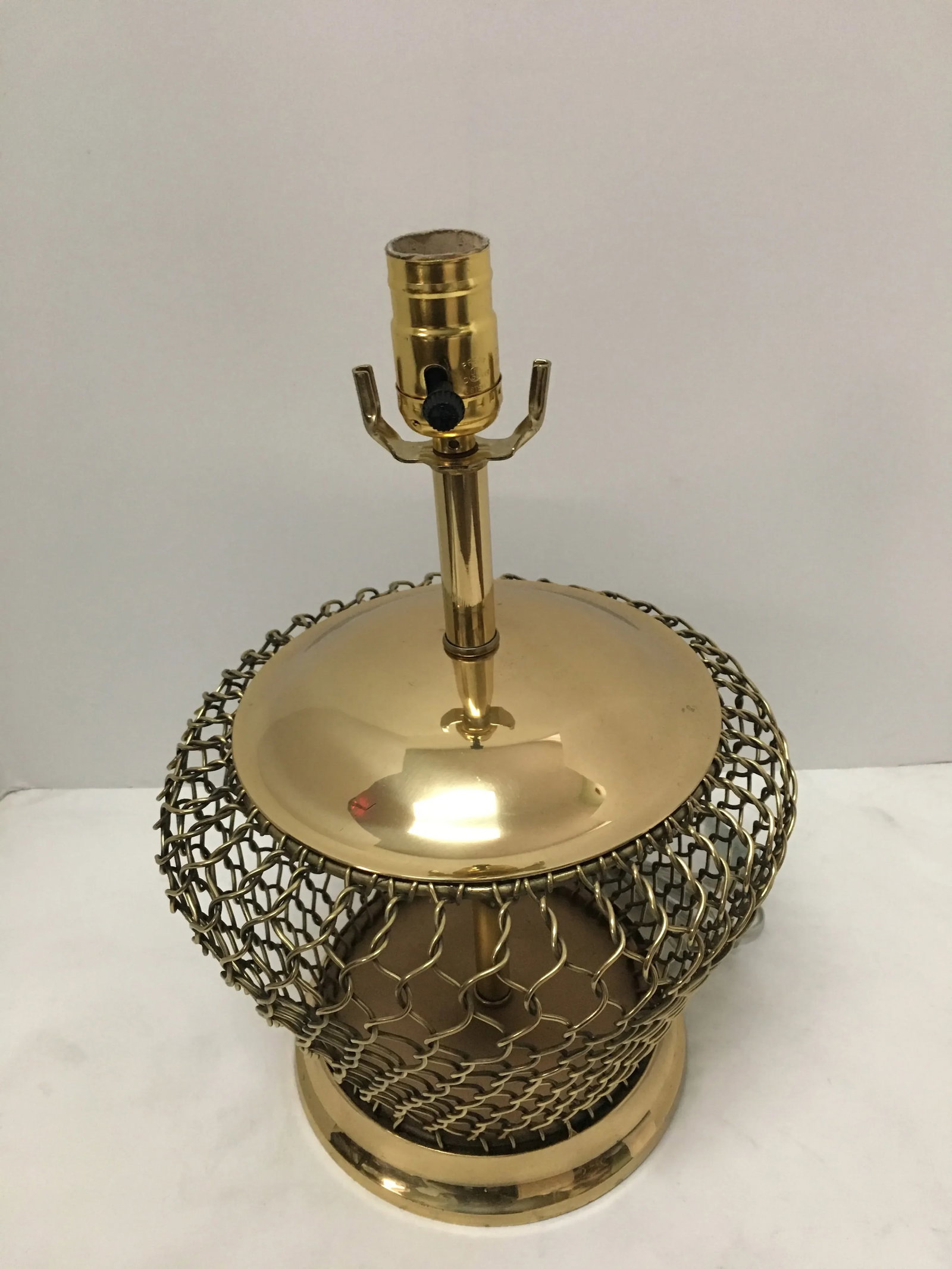 Brass Wired Table Lamps - A Pair - 4