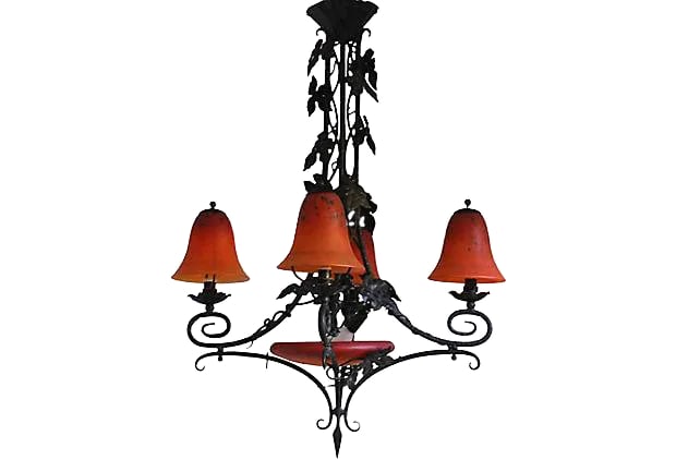French Art Deco Charles Schneider Chandelier (1 of 8)