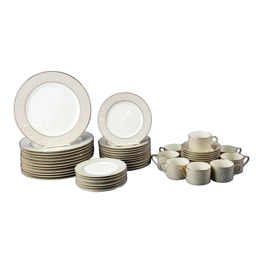 2000s Fitz & Floyd Dynasty Pattern Dinner Service- 40 Pieces (1 of 8)