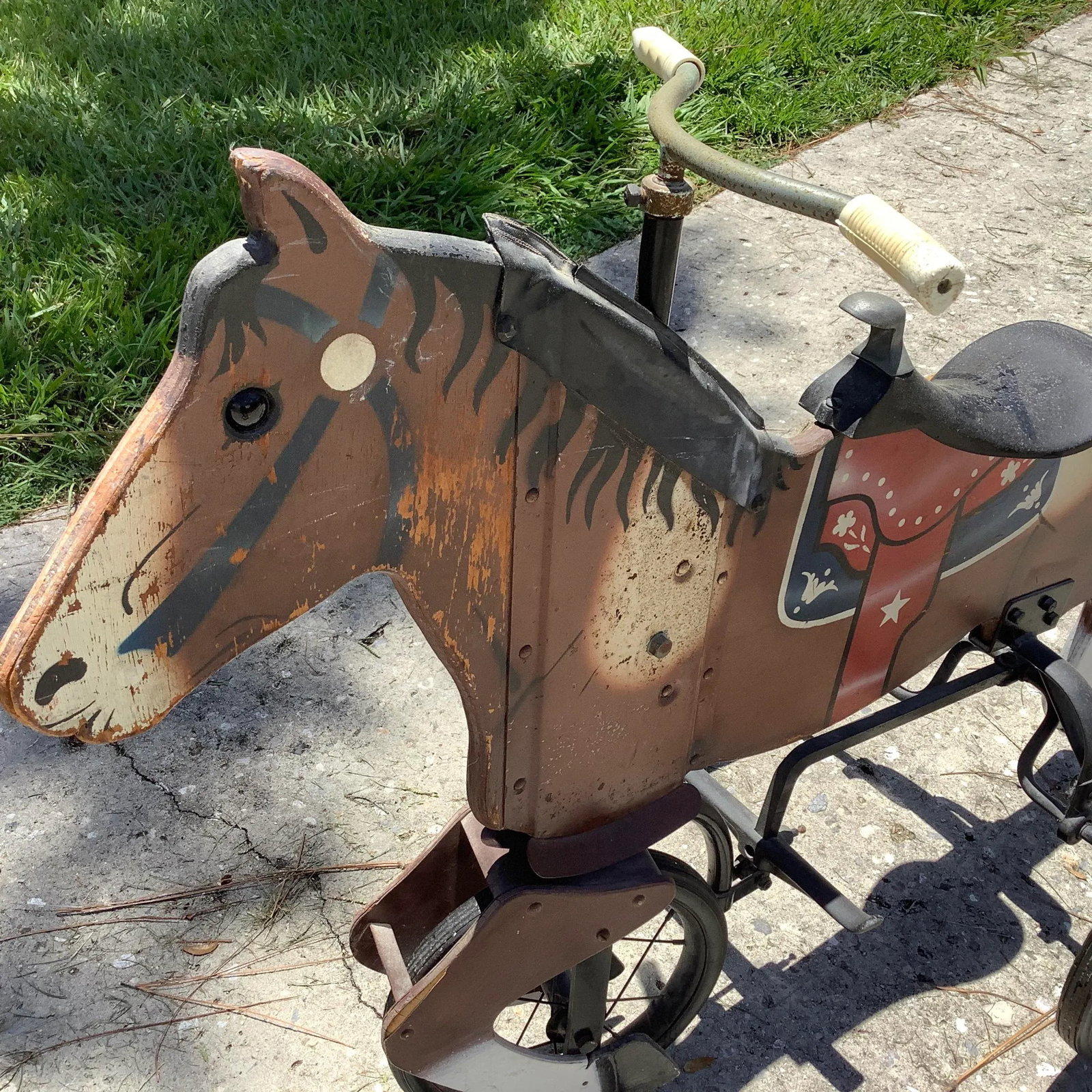 Vintage Canterpony Mechanical Horse Tricycle 1949, Rare Find - 3
