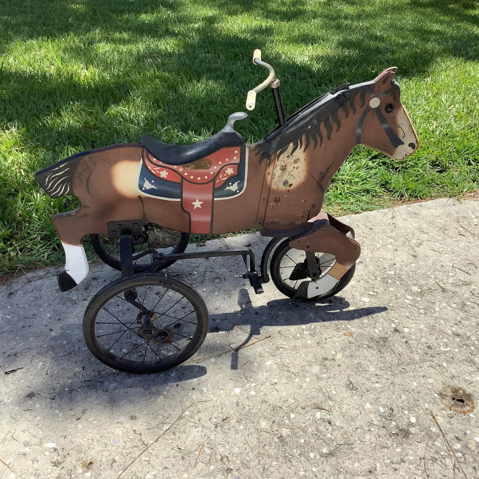 Vintage Canterpony Mechanical Horse Tricycle 1949, Rare Find - 5