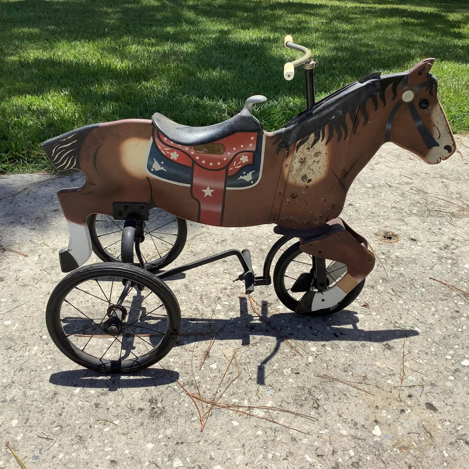 Vintage Canterpony Mechanical Horse Tricycle 1949, Rare Find - 7