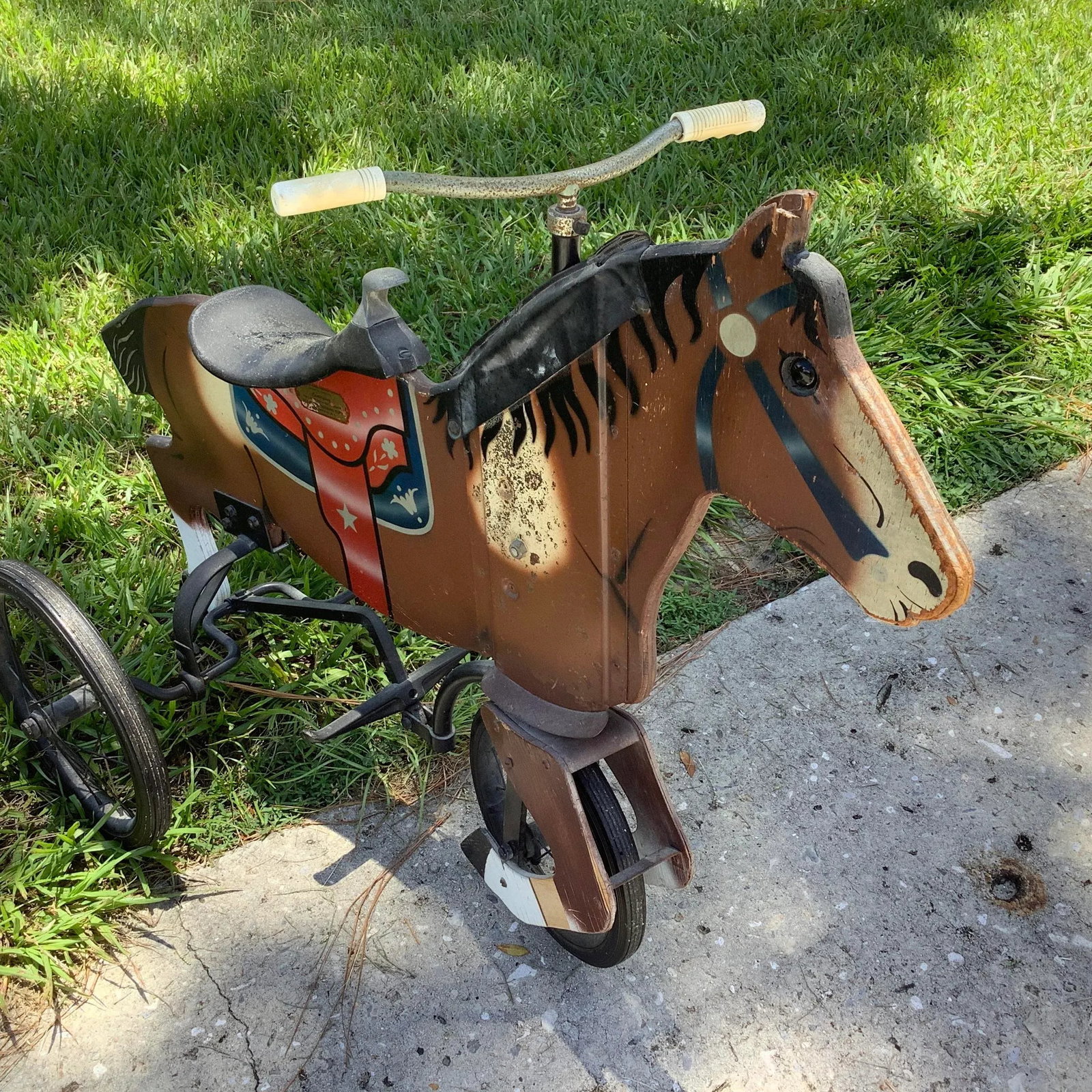 Vintage Canterpony Mechanical Horse Tricycle 1949, Rare Find - 9