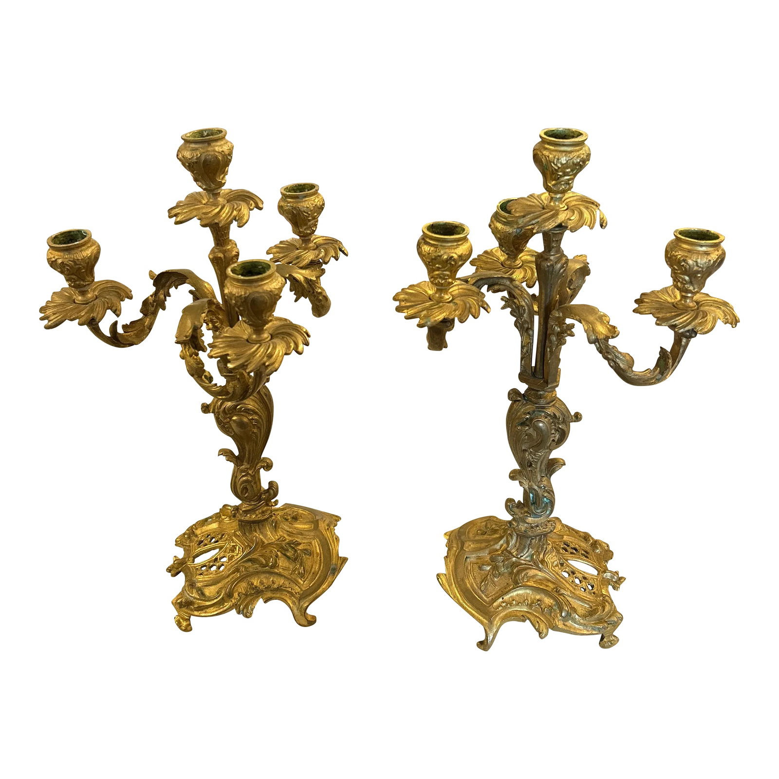 Antique Bronze Tabletop Candelabra a Pair (1 of 8)