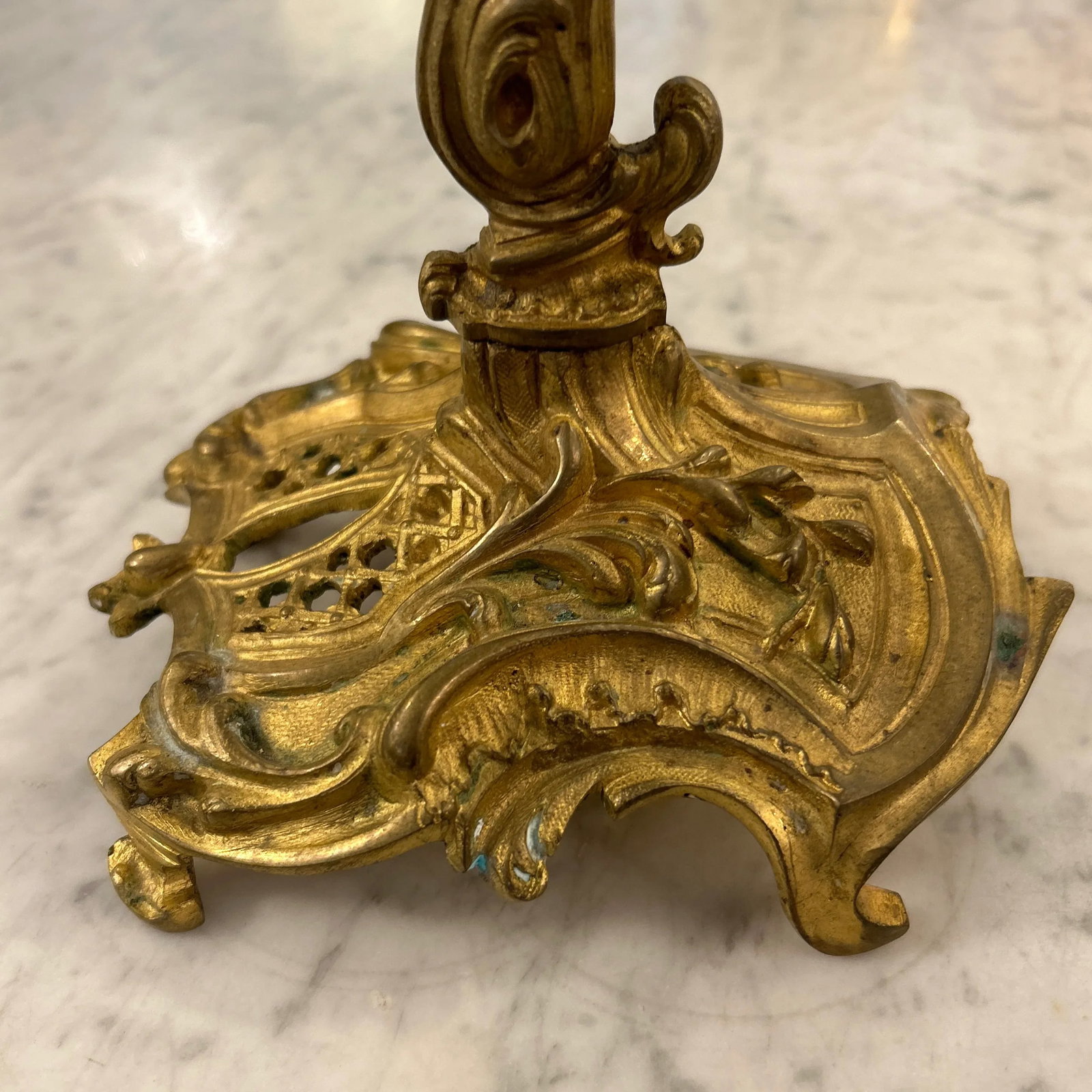 Antique Bronze Tabletop Candelabra a Pair - 5