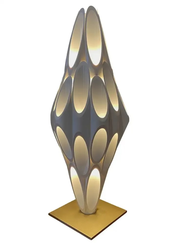 21st Century Design Line Space Age Modern Tubular Table Lamp - 3