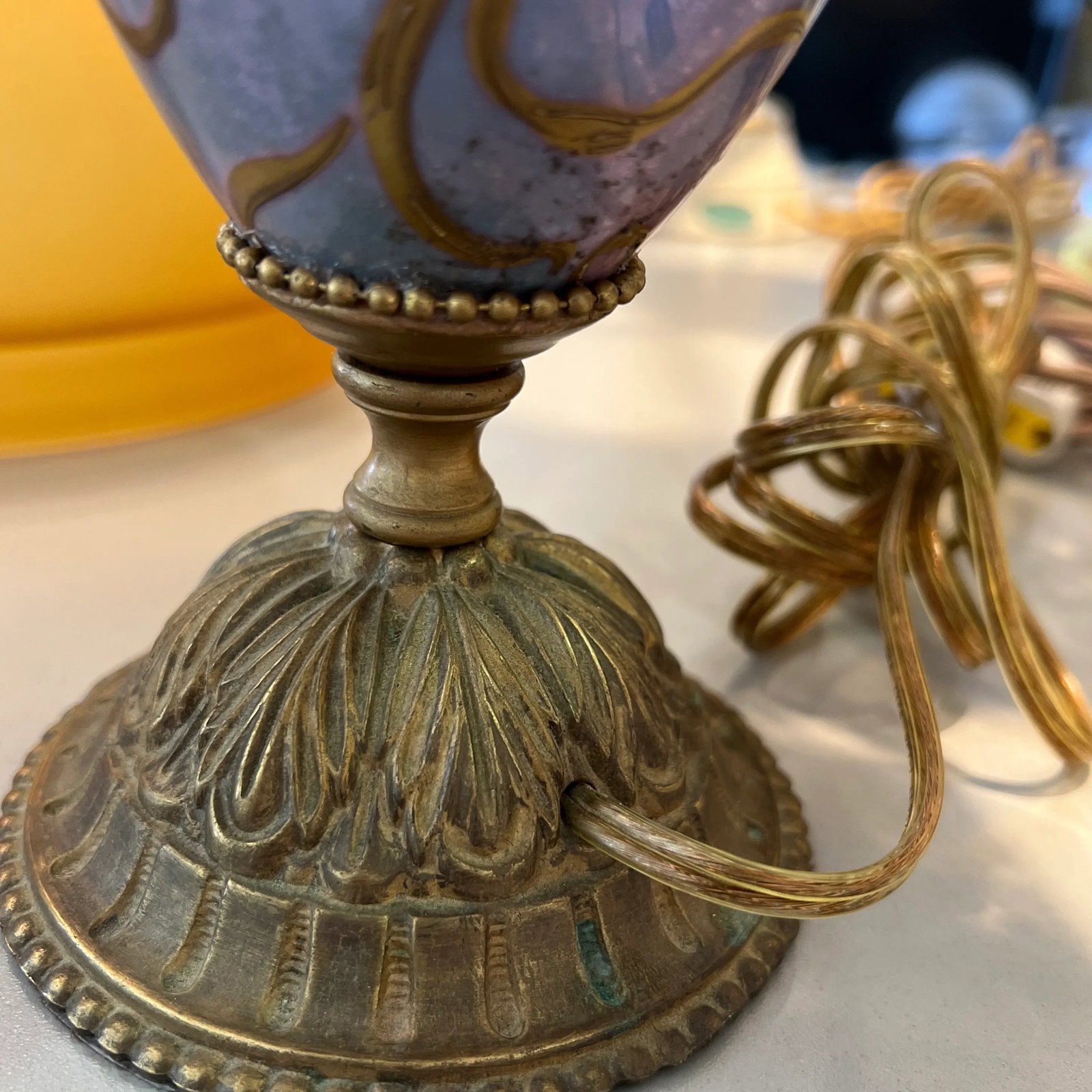 19th Century French Sevres Porcelain Table Lamp Signed - 10