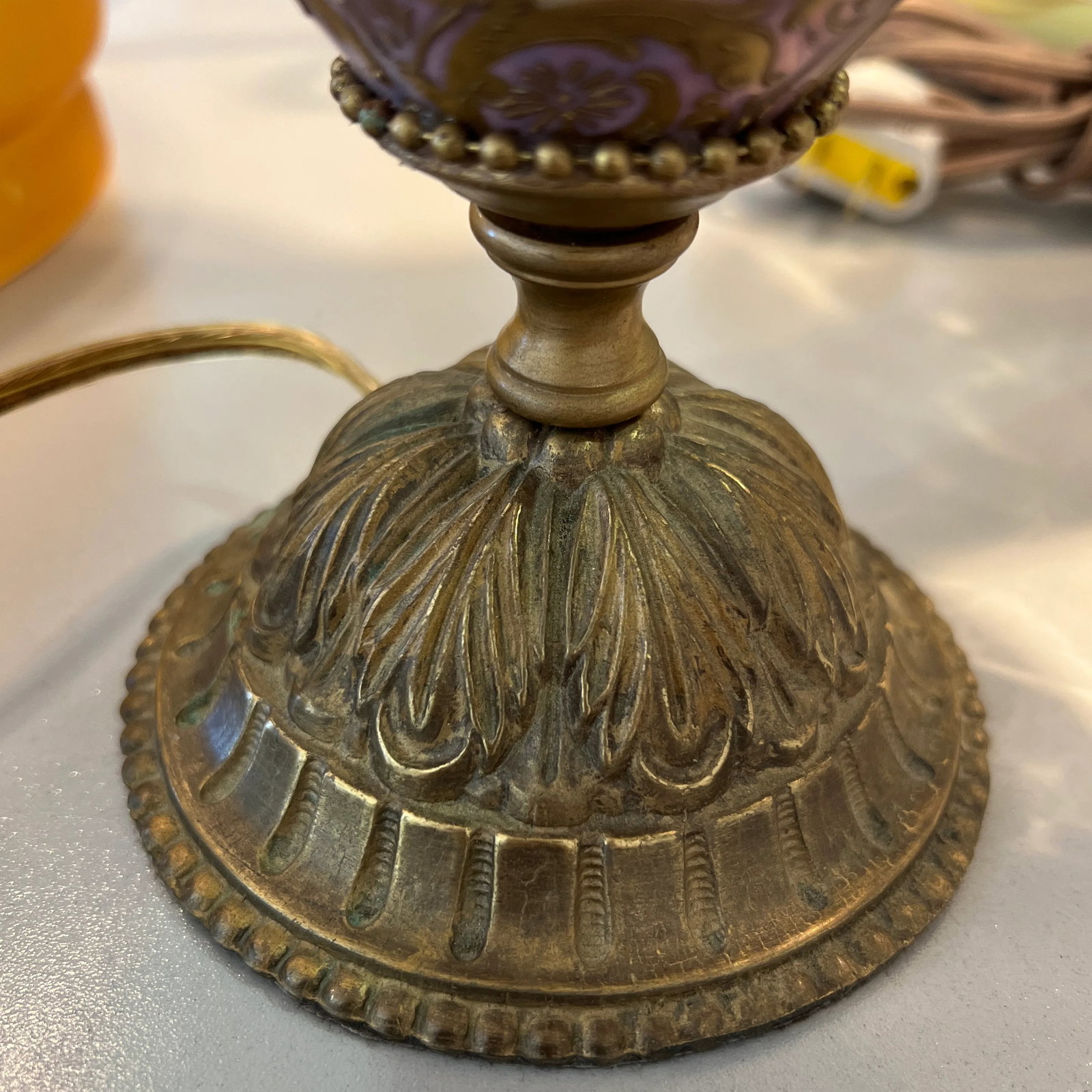 19th Century French Sevres Porcelain Table Lamp Signed - 6