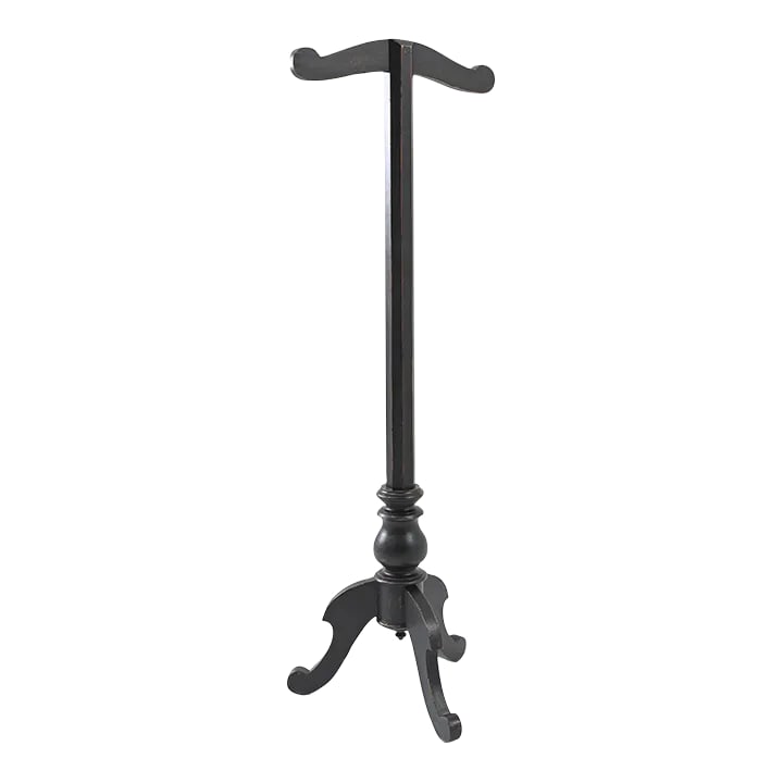 1900s French Wooden Floor Hanger: A wooden floor hanger made in 1900s France. The edges of this free-standing coat hanger have been ever so worn with age, creating a glowing effect that highlights each of its shapely details. Exuding 