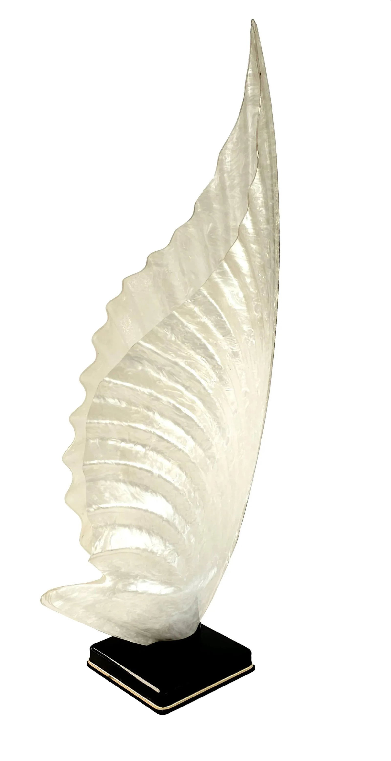 Vintage Sea Shell Shaped Rougier Acrylic Table Lamp - 6