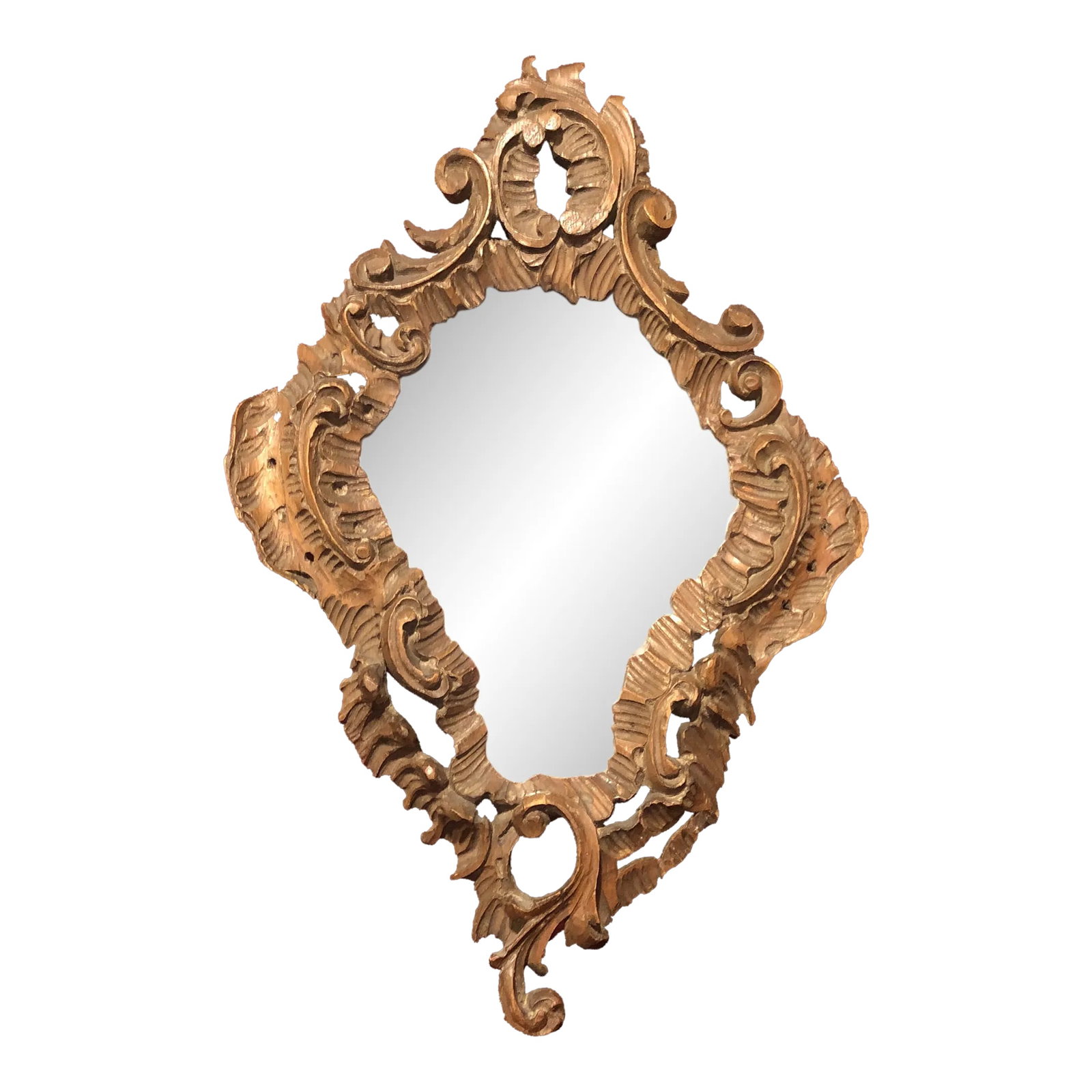 18th Century Italian Rococo Mirror: Italian Rococo Mirror ideal for powder room. Made in the 18th Century Condition: Alterations: Original Condition Unaltered Imperfections: Some Imperfections Condition Notes: Excellent antique conditio