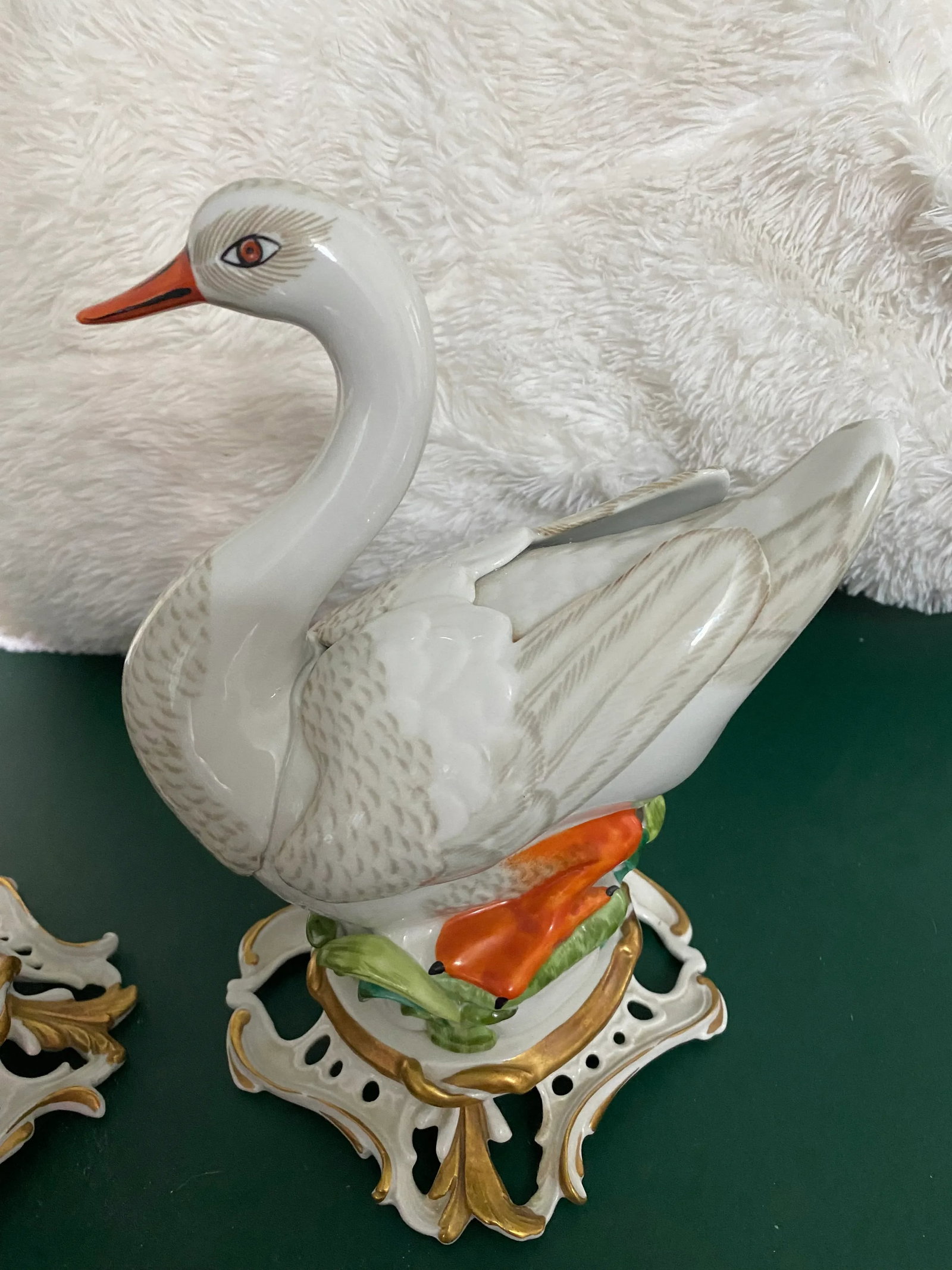 Antique French Porcelain Ducks - A Pair - 7