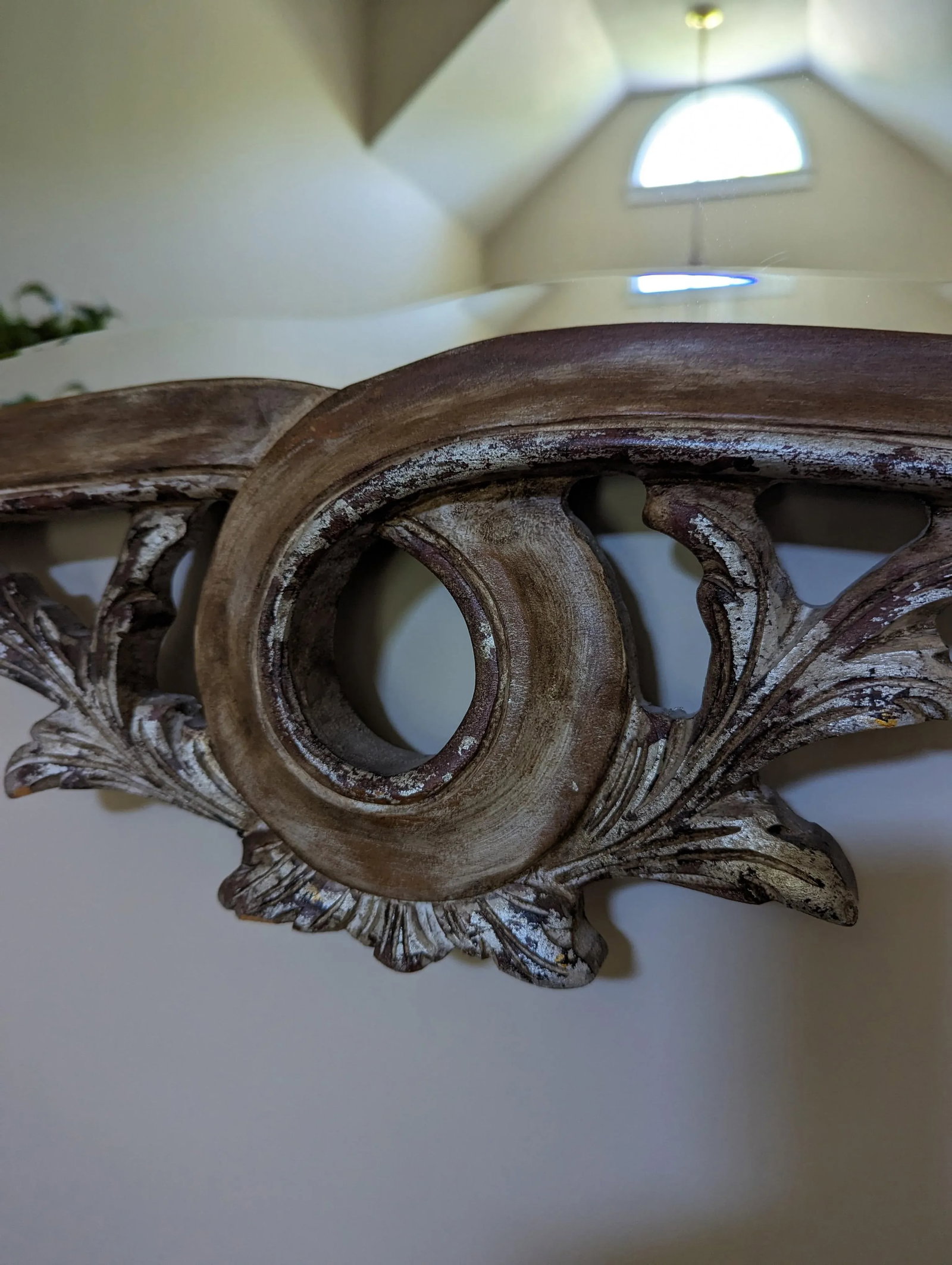 Early 21st Century La Barge Italian Rococo Carved Wood Mirror Silver Gilt - 7