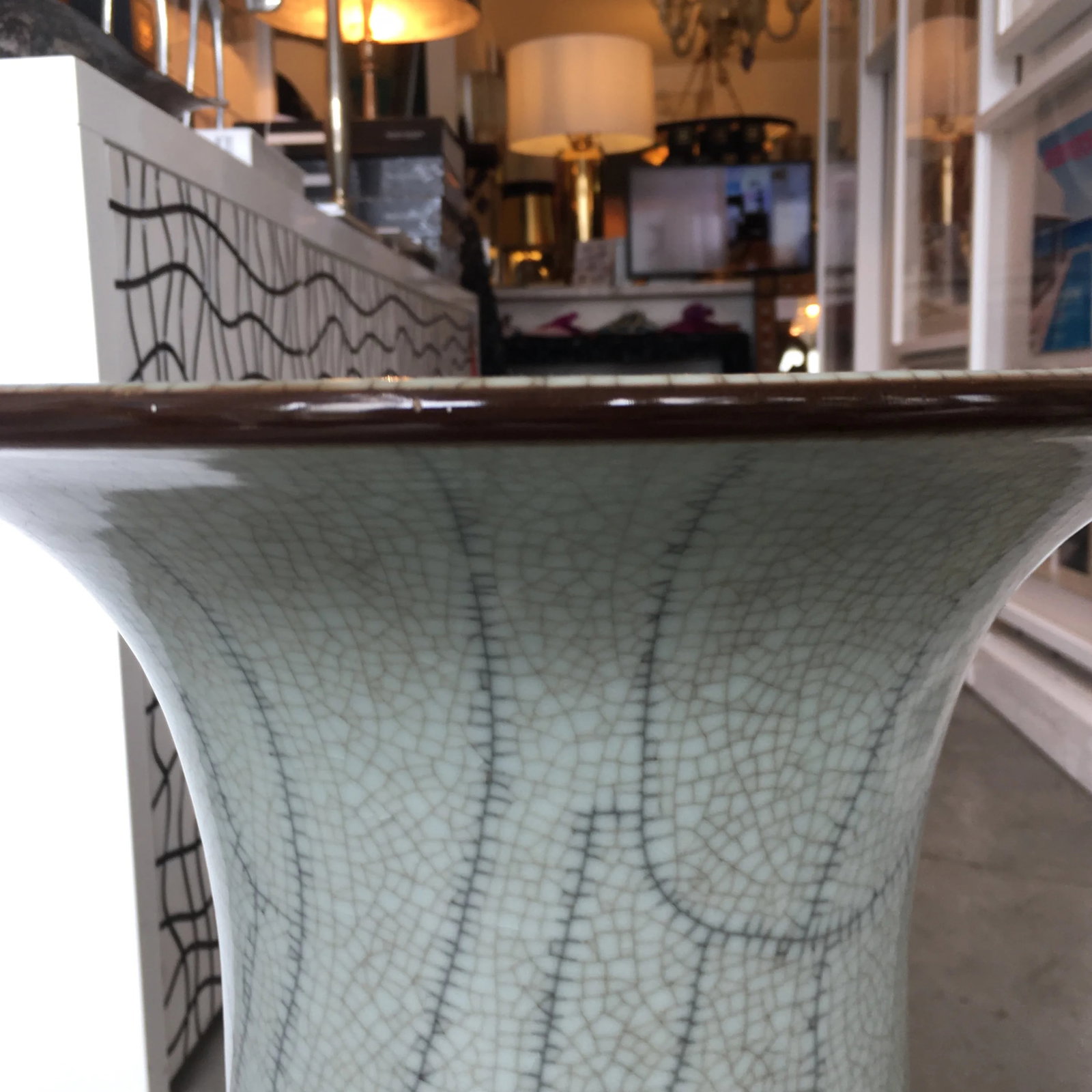 Crackle Ceramic Umbrella Stand - 10
