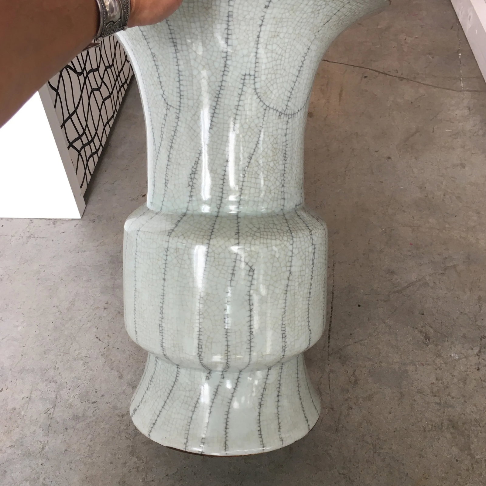 Crackle Ceramic Umbrella Stand - 8