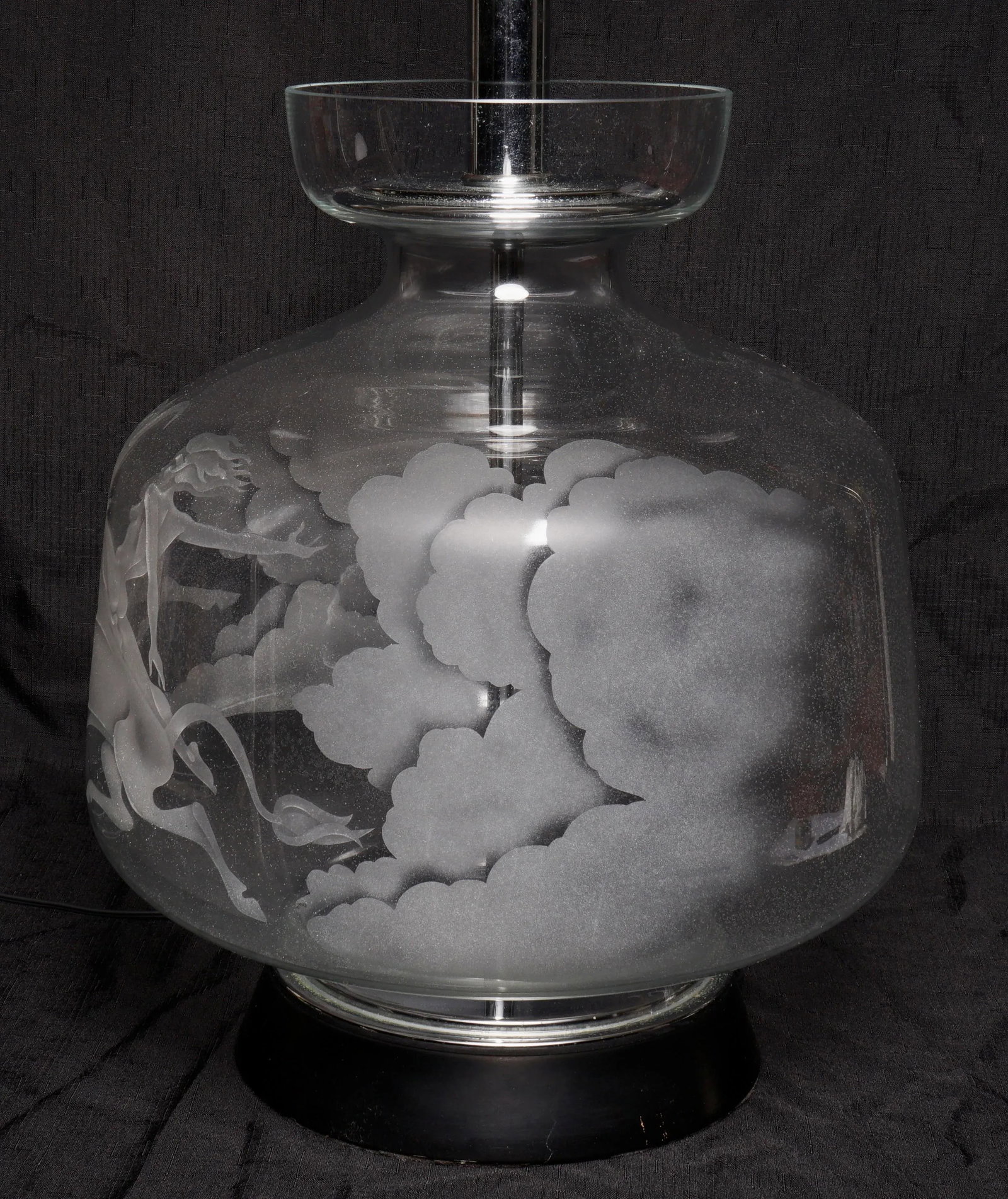 1970s Europa and the Bull Etched Lamp - 3