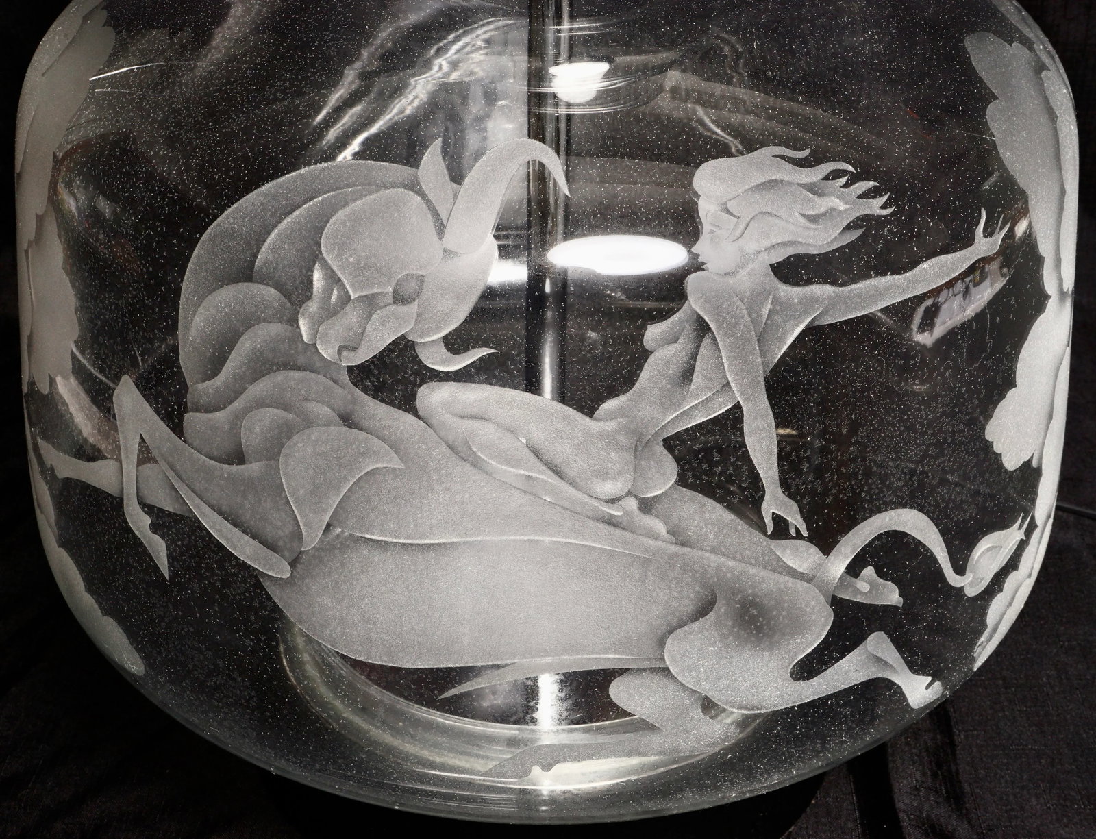 1970s Europa and the Bull Etched Lamp - 8