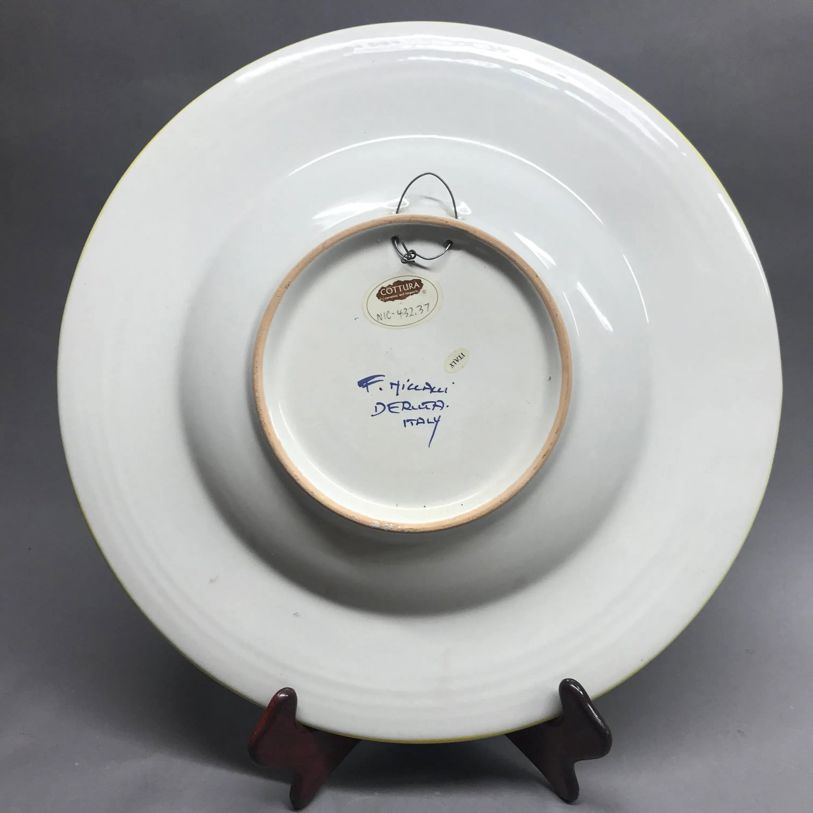 Handmade Italian Wall Plate 'Candia' by F. Niccacci - 3