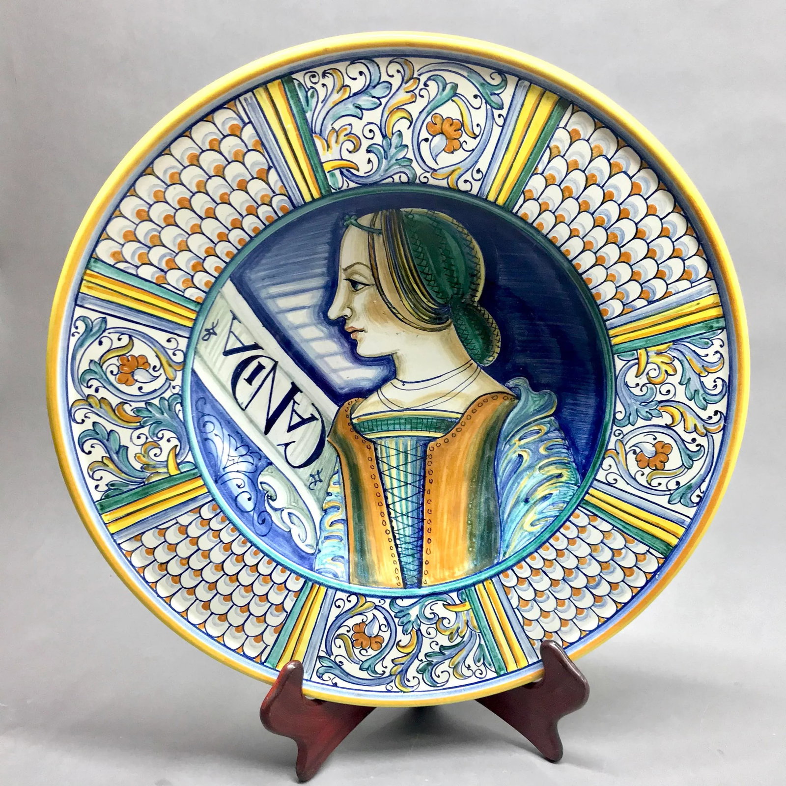 Handmade Italian Wall Plate 'Candia' by F. Niccacci - 5