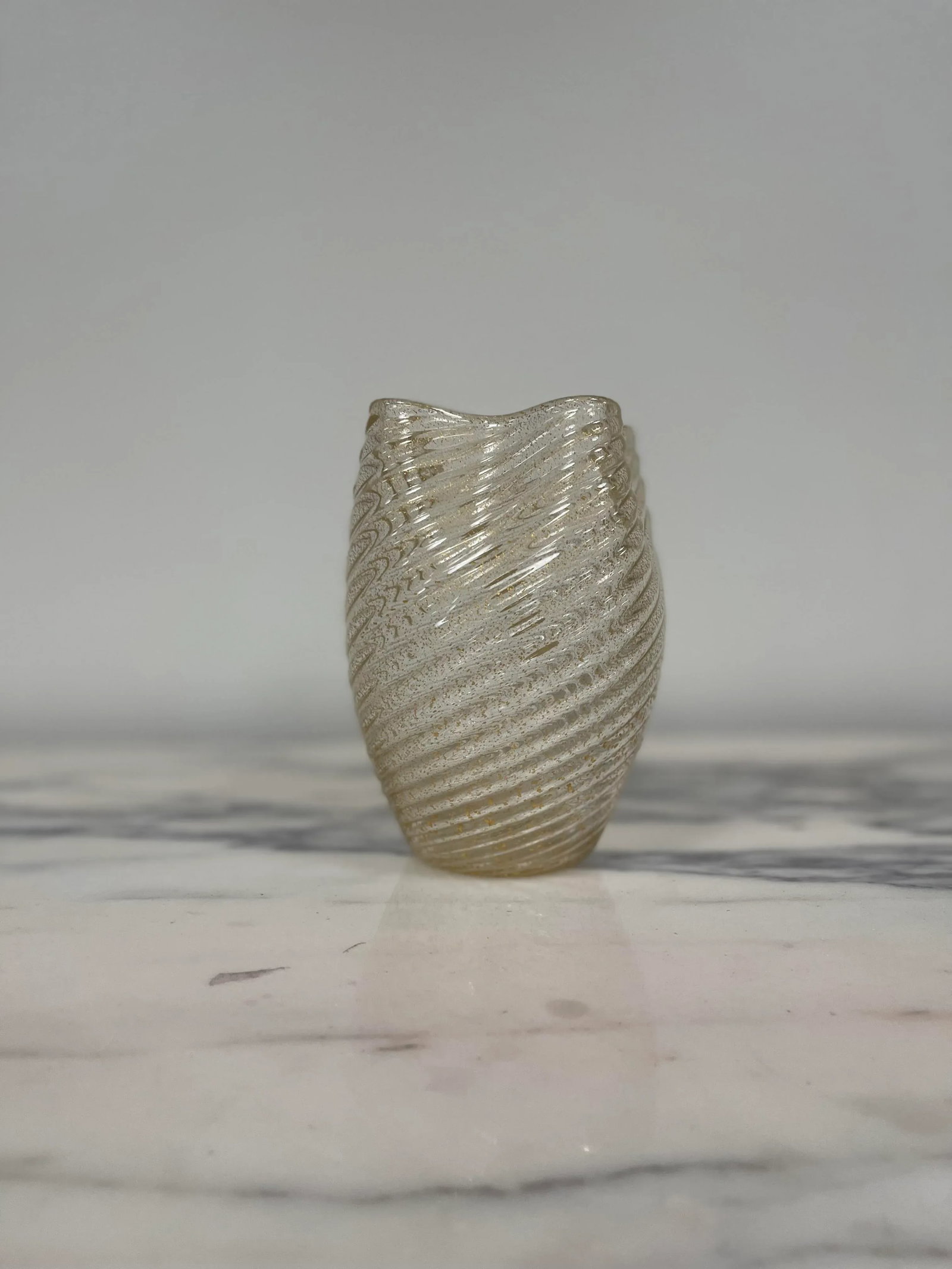 Murano Italy Camer Gold Vase With Original Mica Sticker - 11