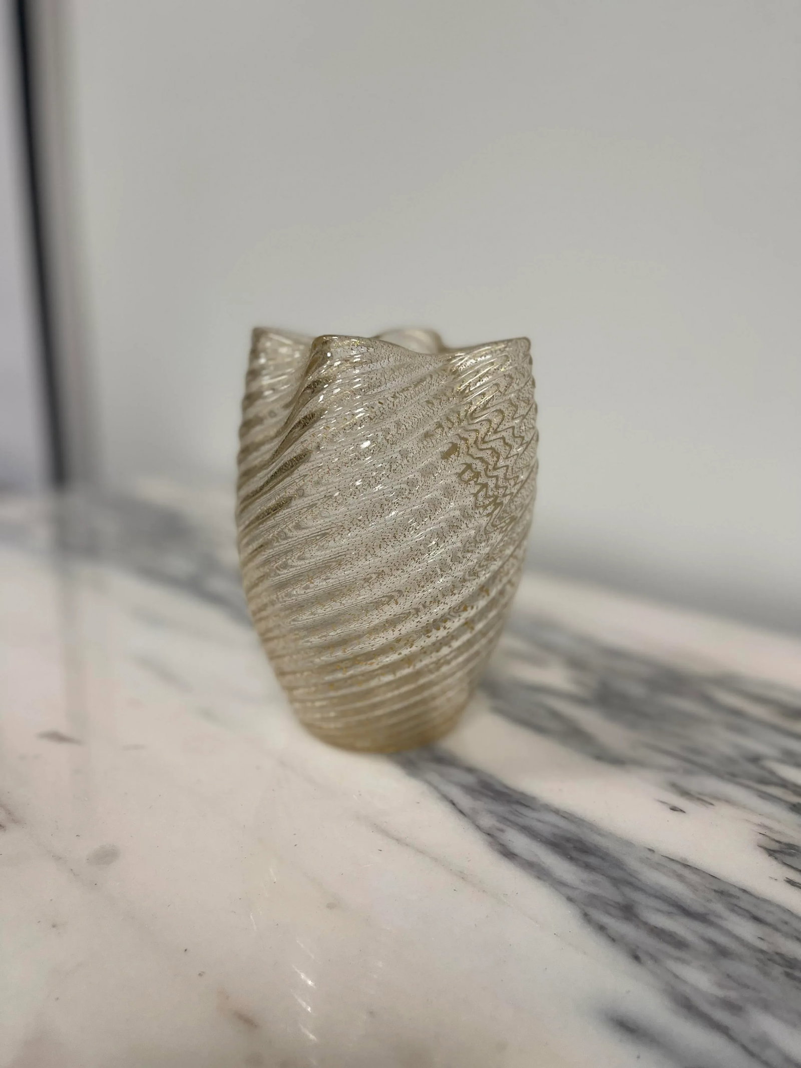 Murano Italy Camer Gold Vase With Original Mica Sticker - 5