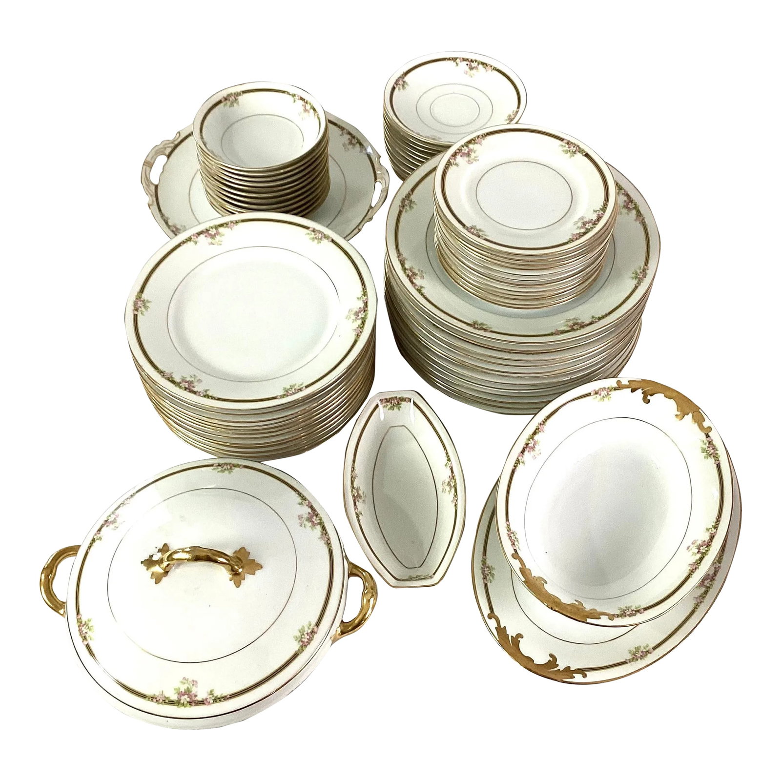 Late 19th Century Imperial Crown China Austria Dinnerware Service for Twelve- 75 Pieces (1 of 11)