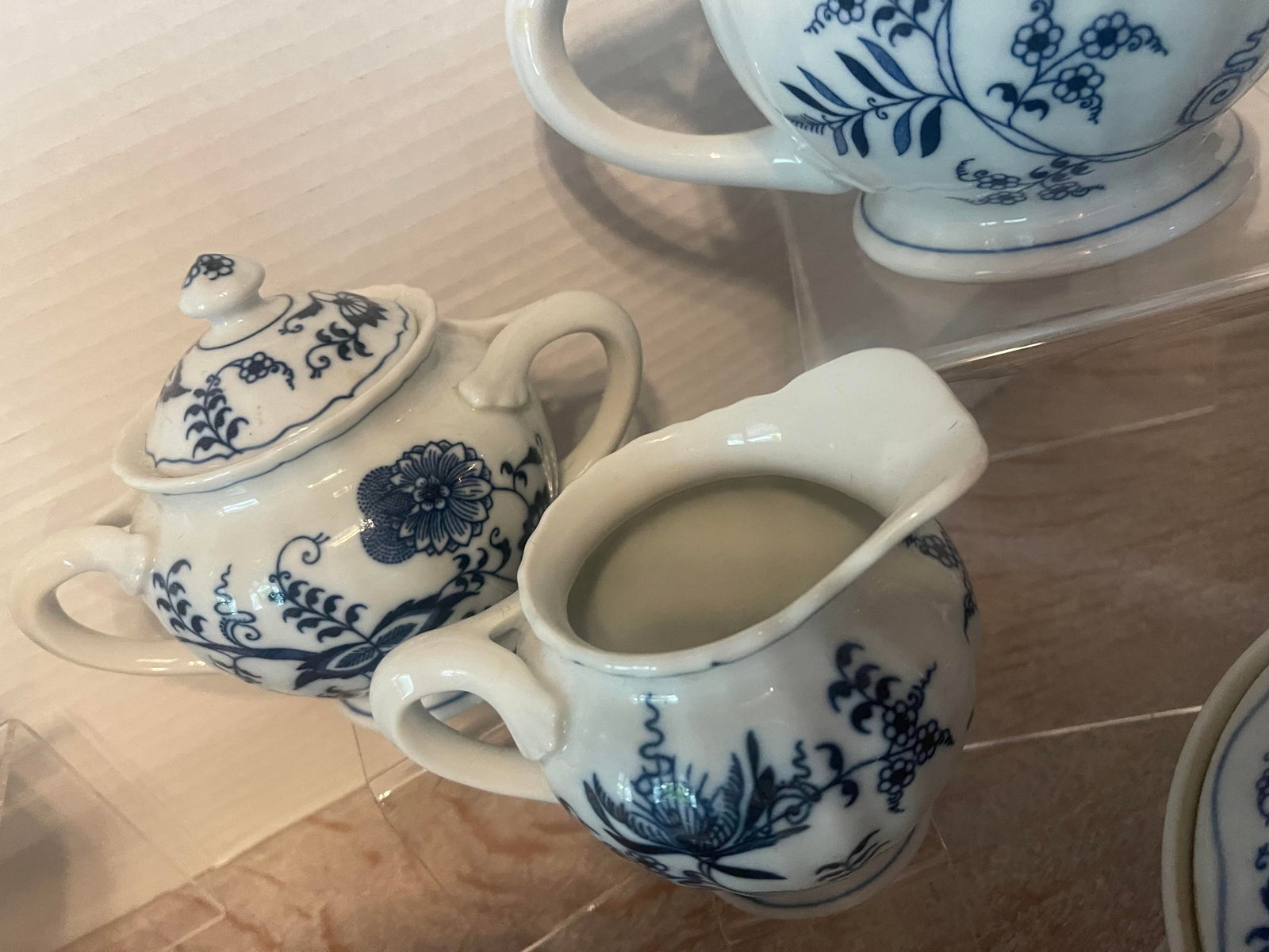 Vintage Blue Danube Onion Dinnerware Set- 53 Pieces - 10